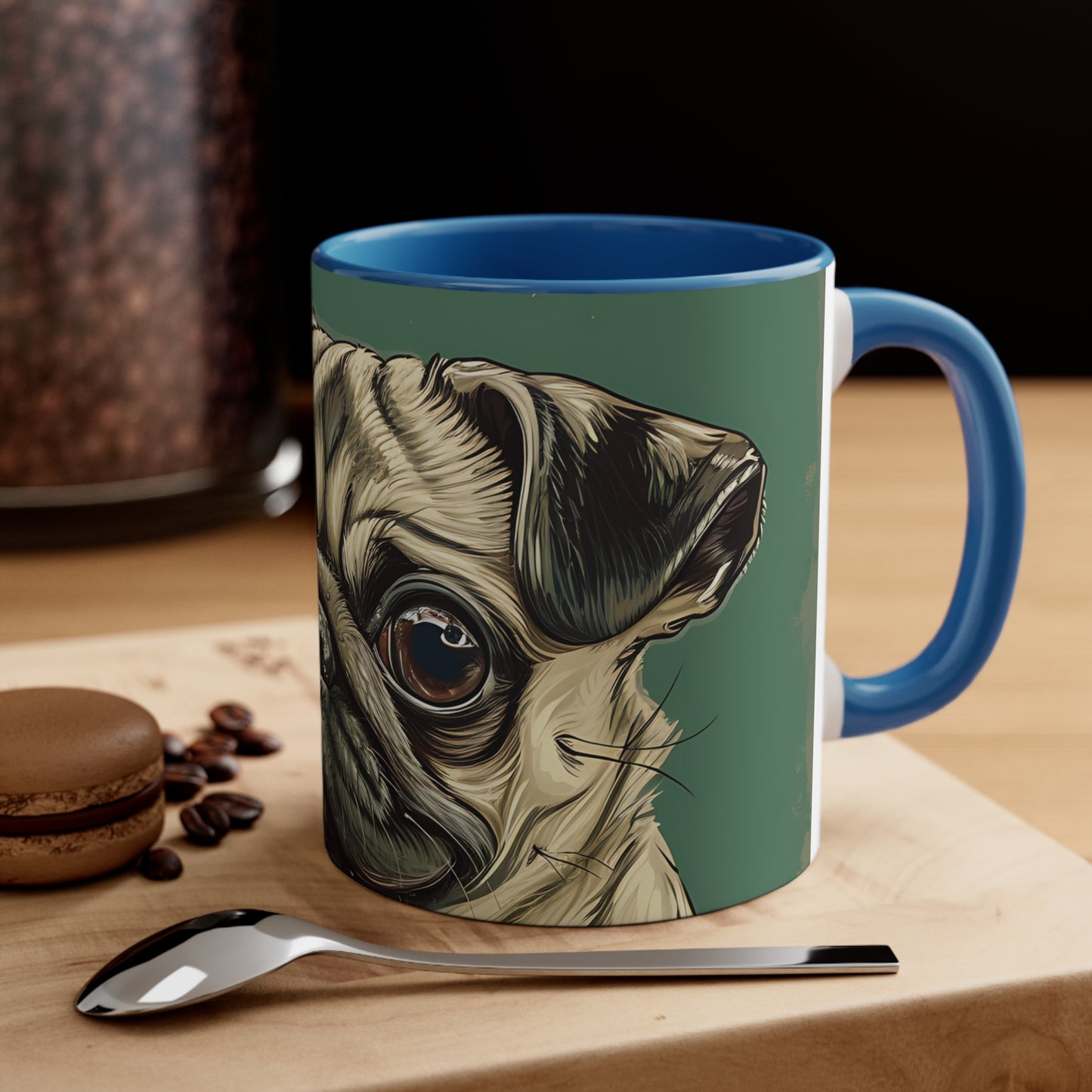 Pugs and Pickleball Accent Coffee Mug