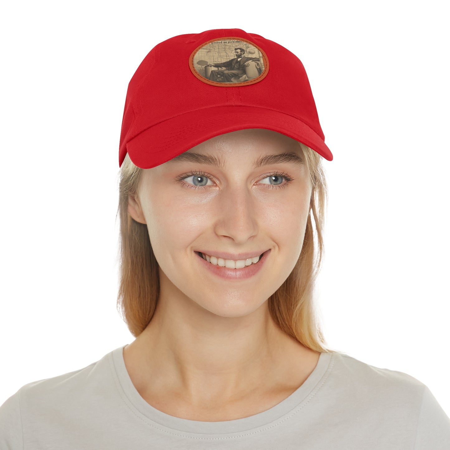 United We Pickleball Leather Patch Hat