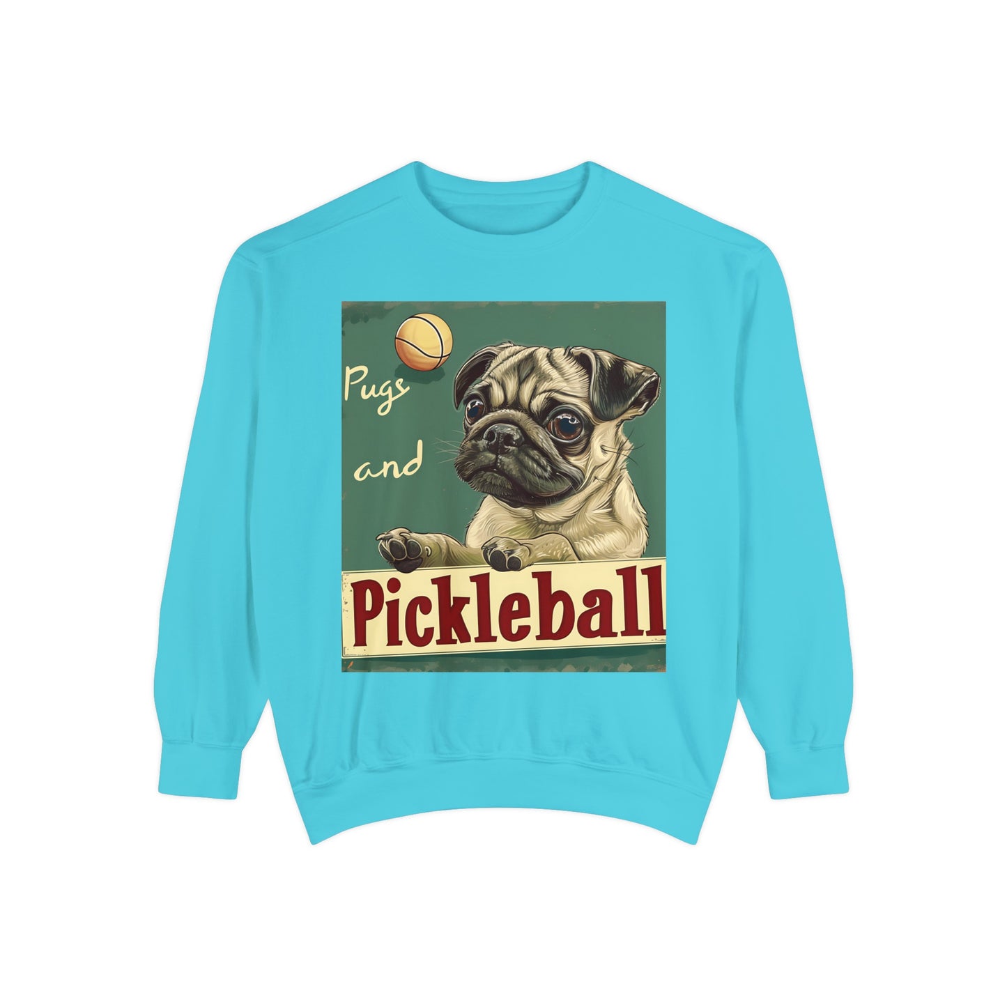 Pugs and Pickleball – Unisex Cozy Pickleball Sweatshirt