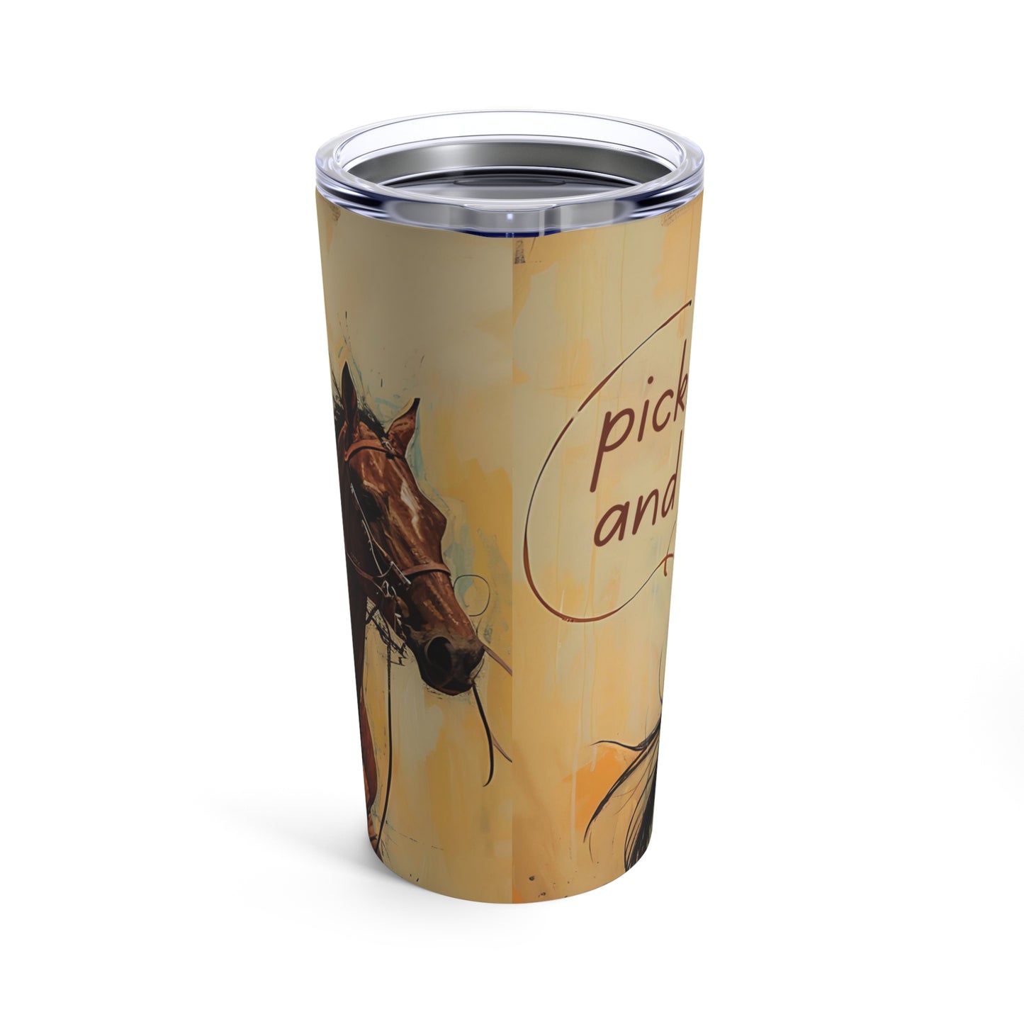 Pickleball and Horses Insulated Tumbler