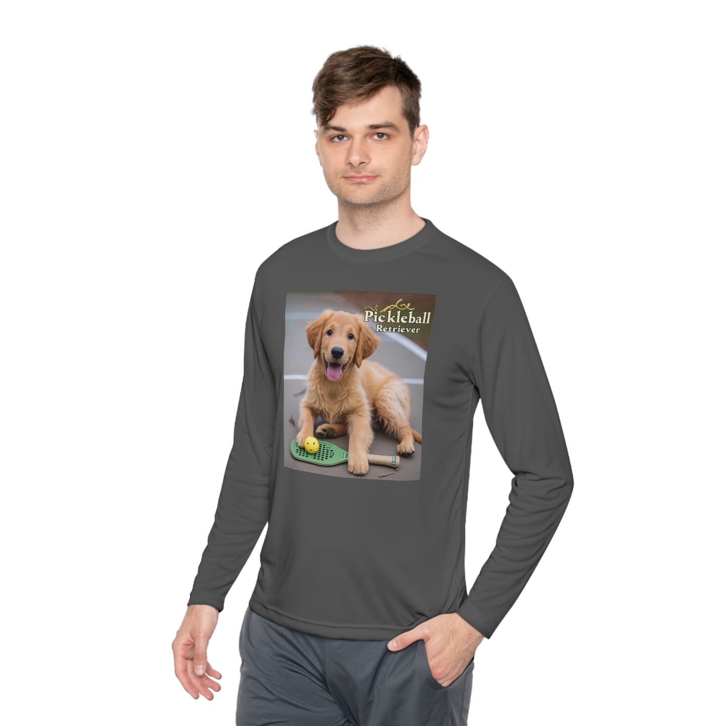 Pickleball Pup Partner – Unisex UV Protective Pickleball Long Sleeve Tee