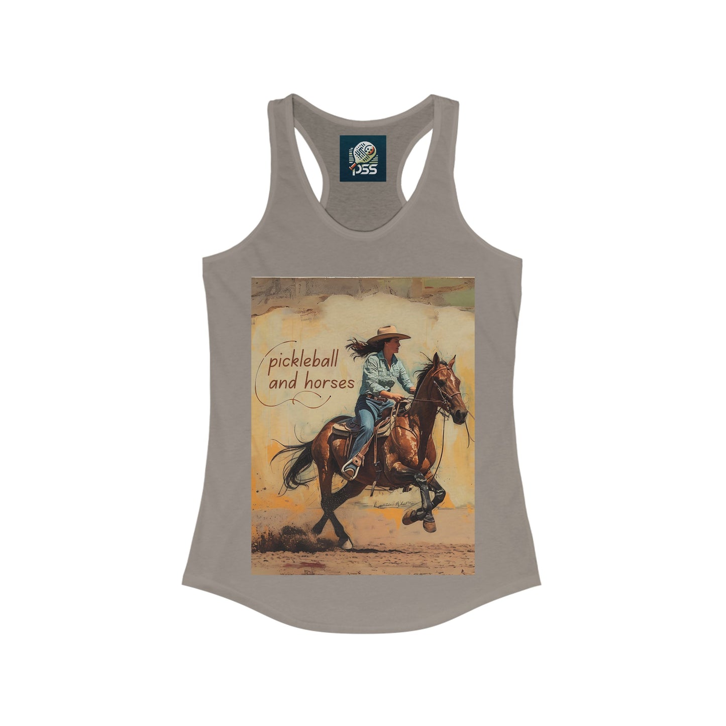 Pickleball and Horses Women's Racerback Tank