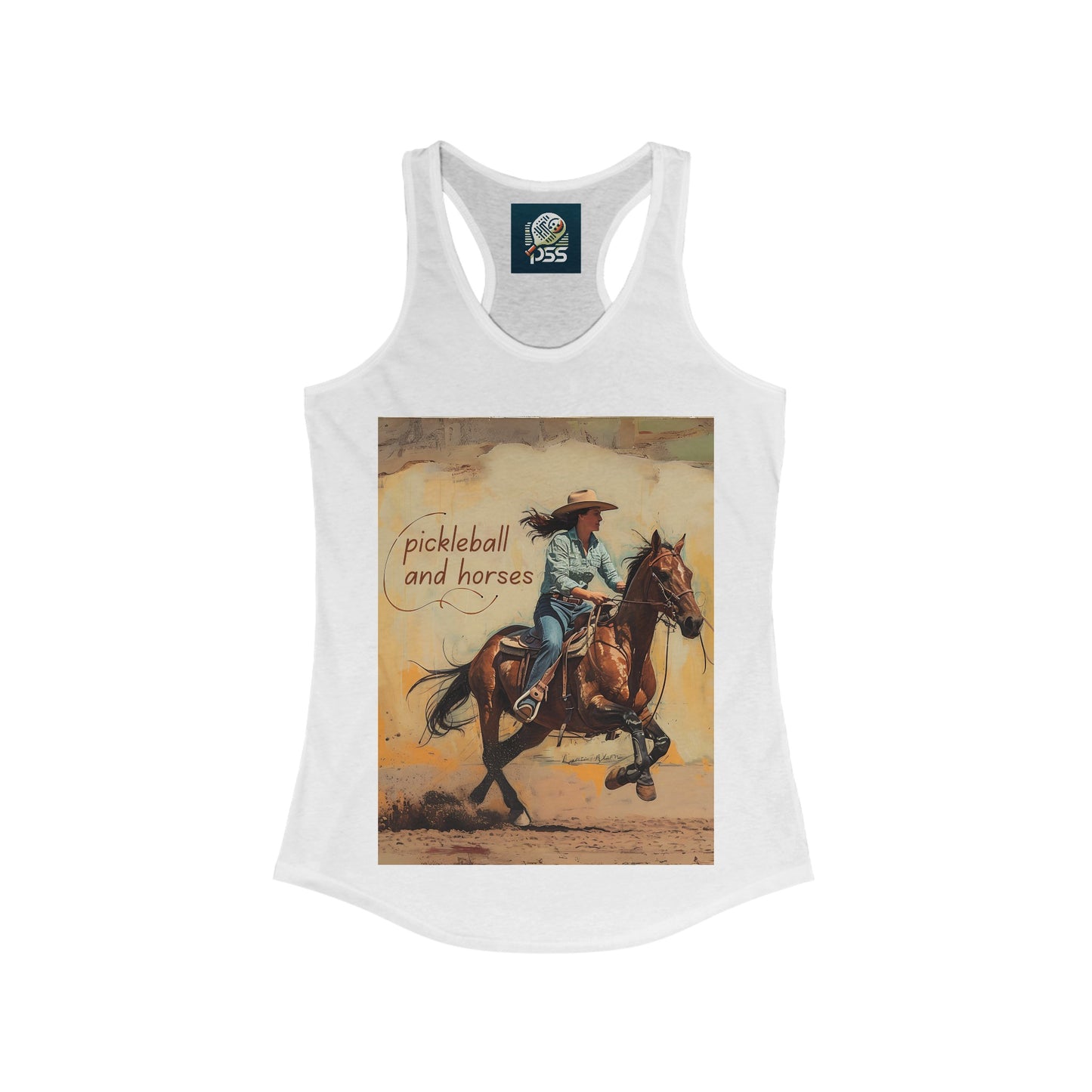 Pickleball and Horses Women's Racerback Tank