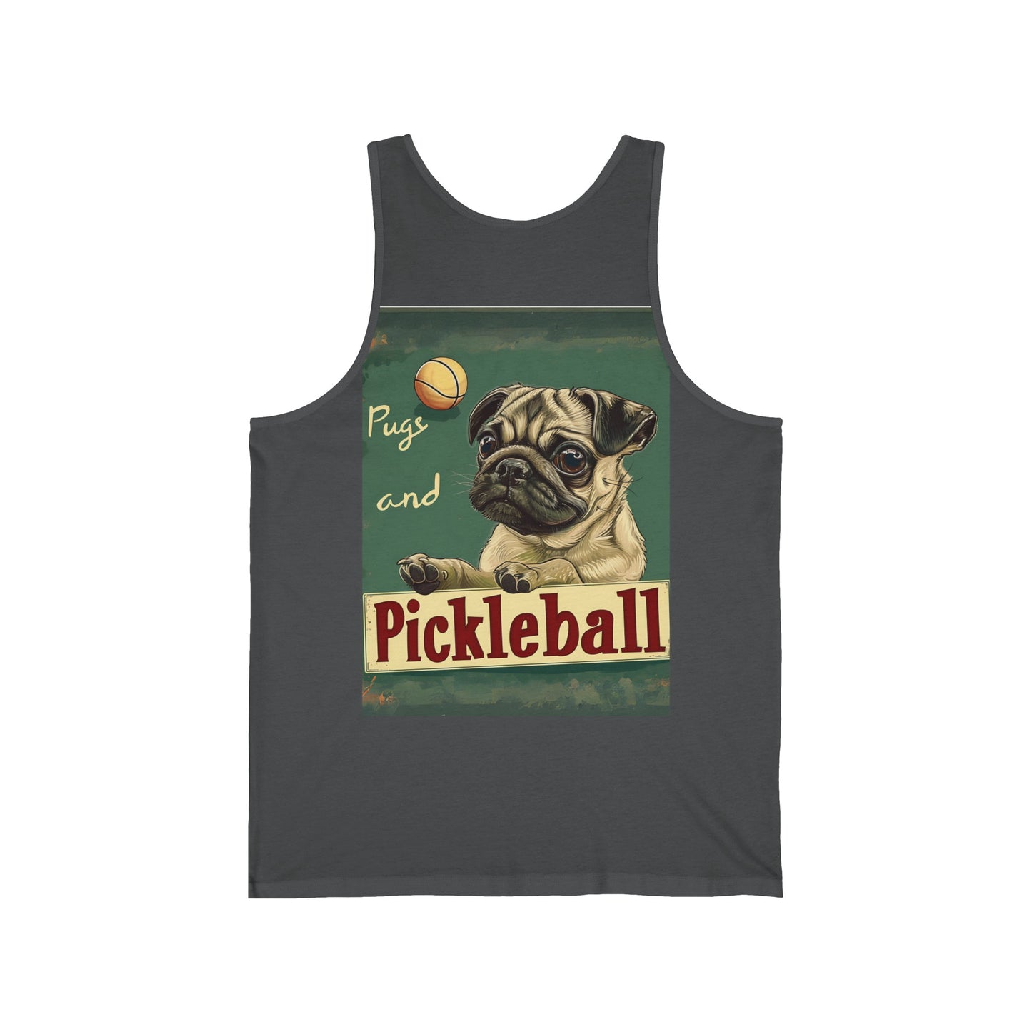 Classic Pugs and Pickleball Unisex Jersey Tank