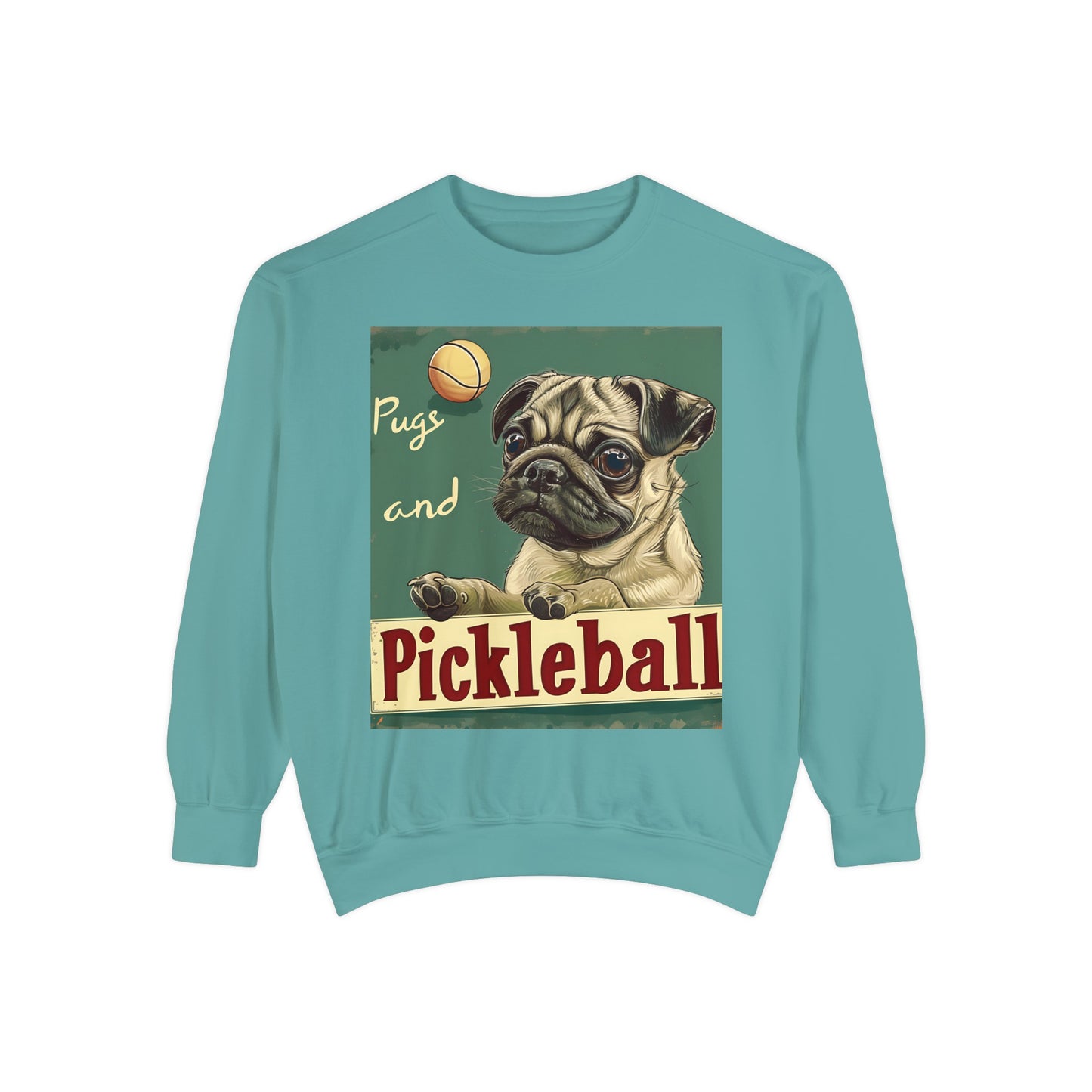 Pugs and Pickleball – Unisex Cozy Pickleball Sweatshirt