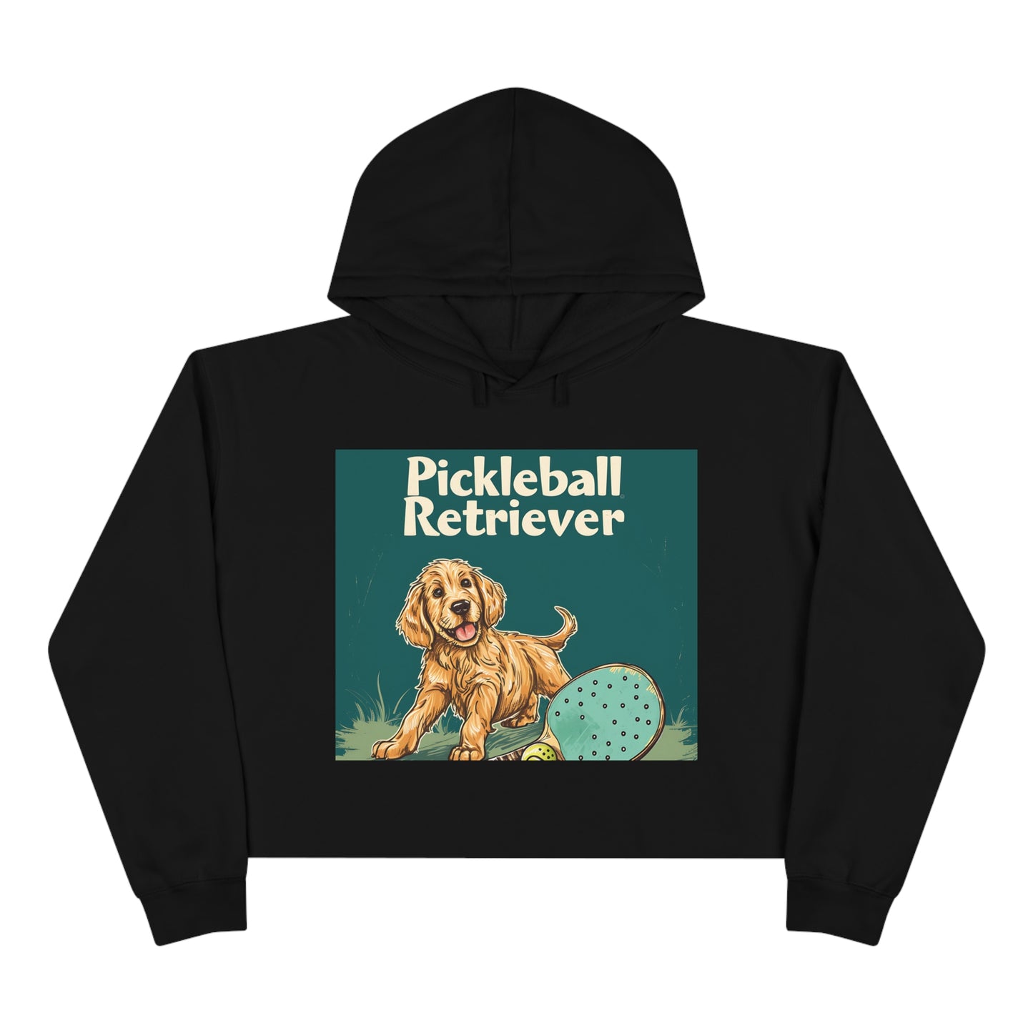 Pickleball Retriever Casual Crop Hoodie