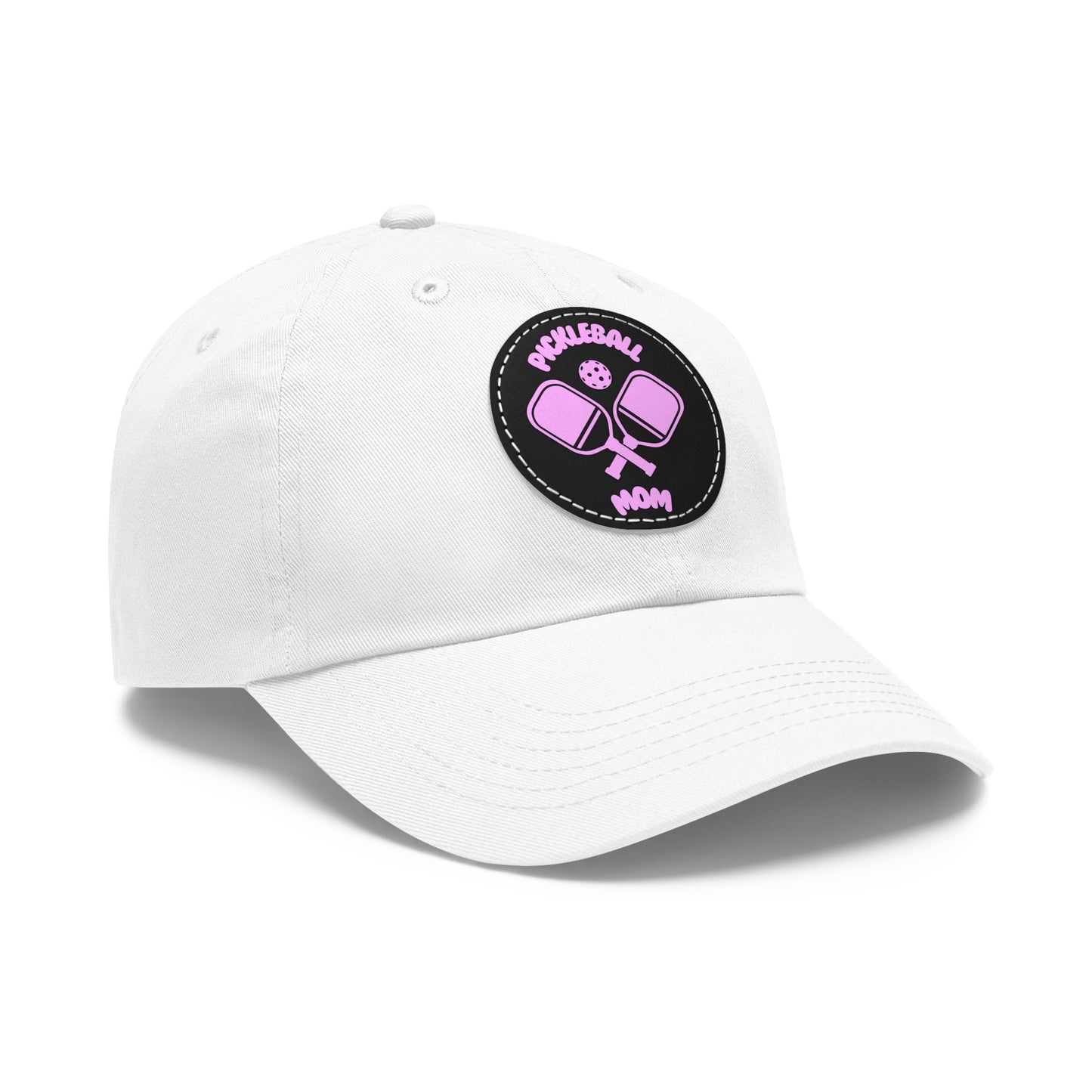 Pickleball Mom: Court Conqueror Leather Patch Hat