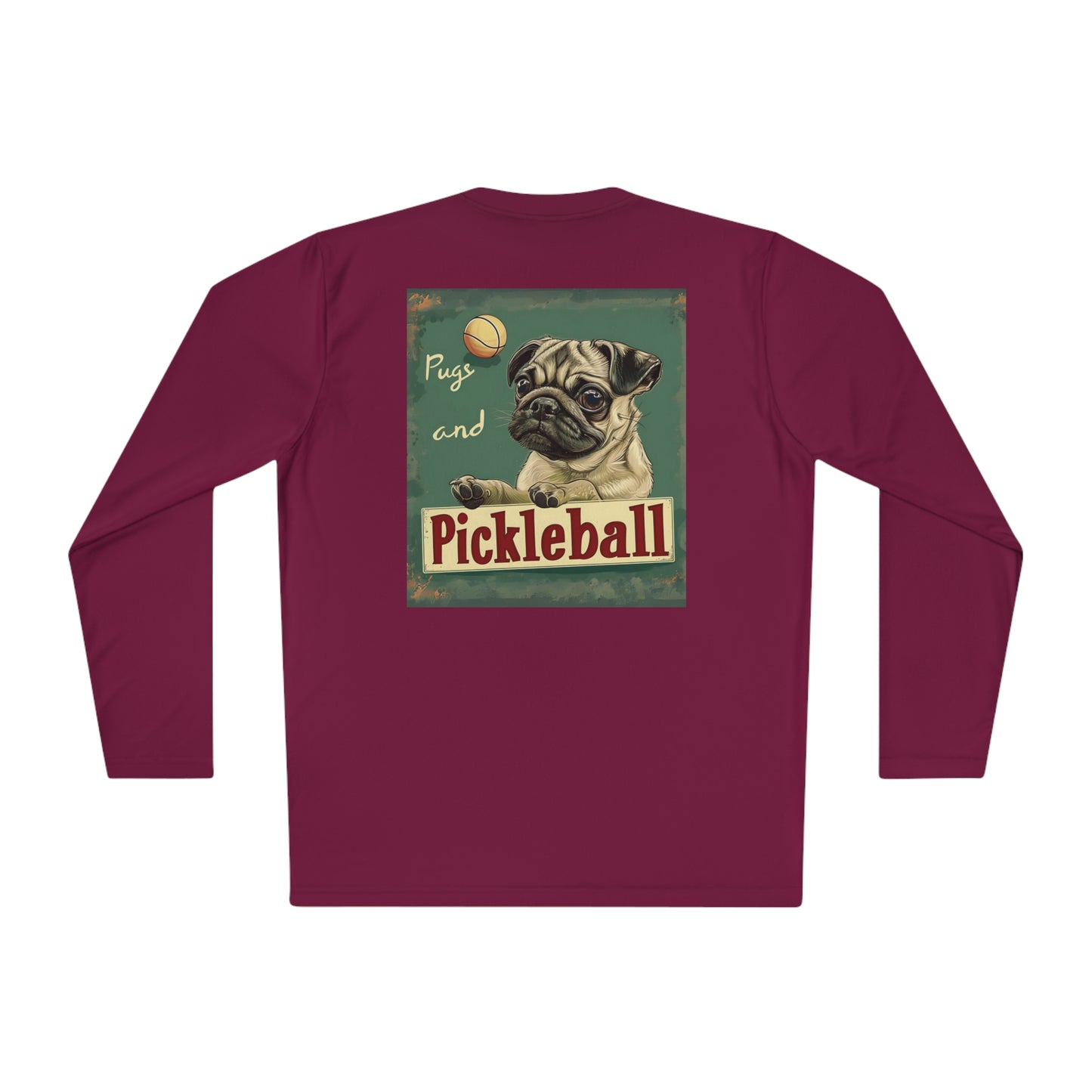 Classic Pugs and Pickleball – Unisex UV Protective Pickleball Long Sleeve Tee