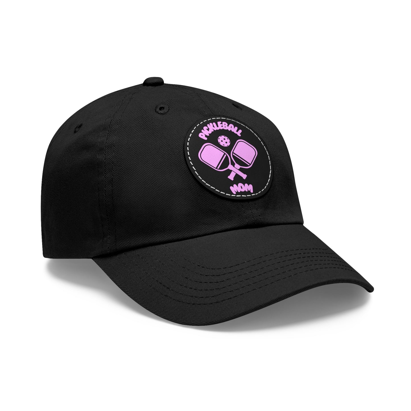 Pickleball Mom: Court Conqueror Leather Patch Hat