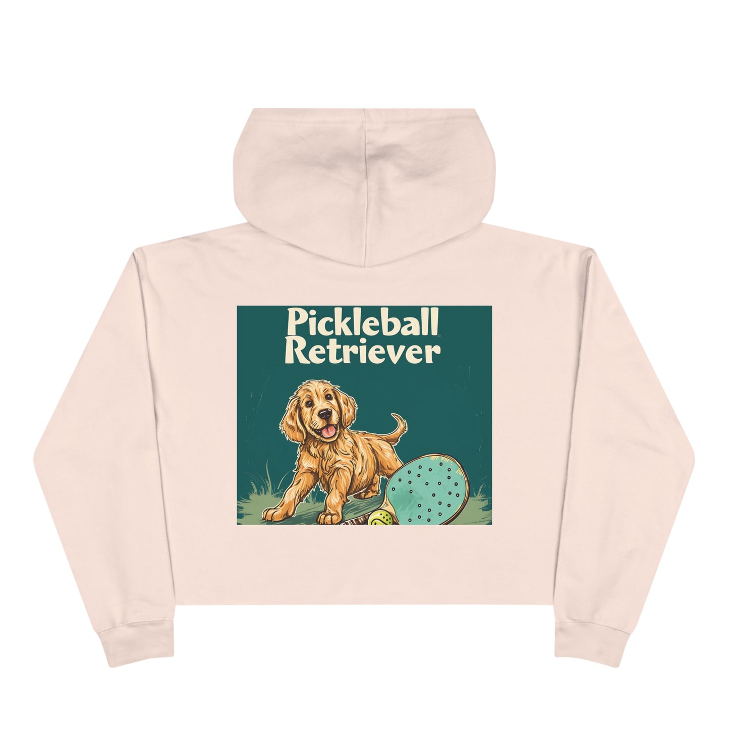 Classic Pickleball Retriever Casual Crop Hoodie