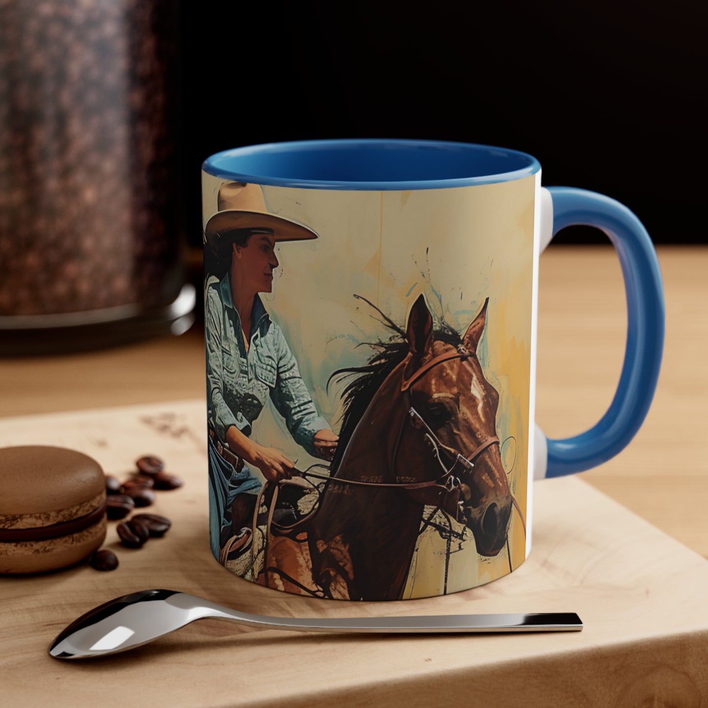 Pickleball and Horses Accent Coffee Mug