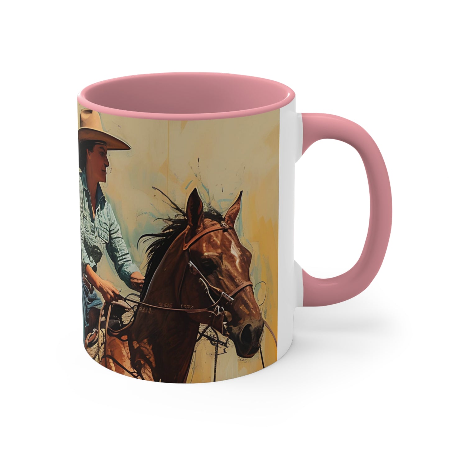 Pickleball and Horses Accent Coffee Mug