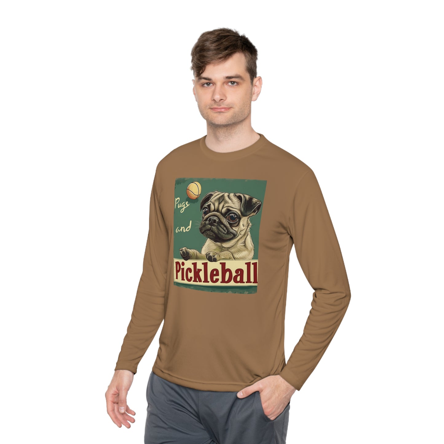 Pugs and Pickleball – Unisex UV Protective Pickleball Long Sleeve Tee