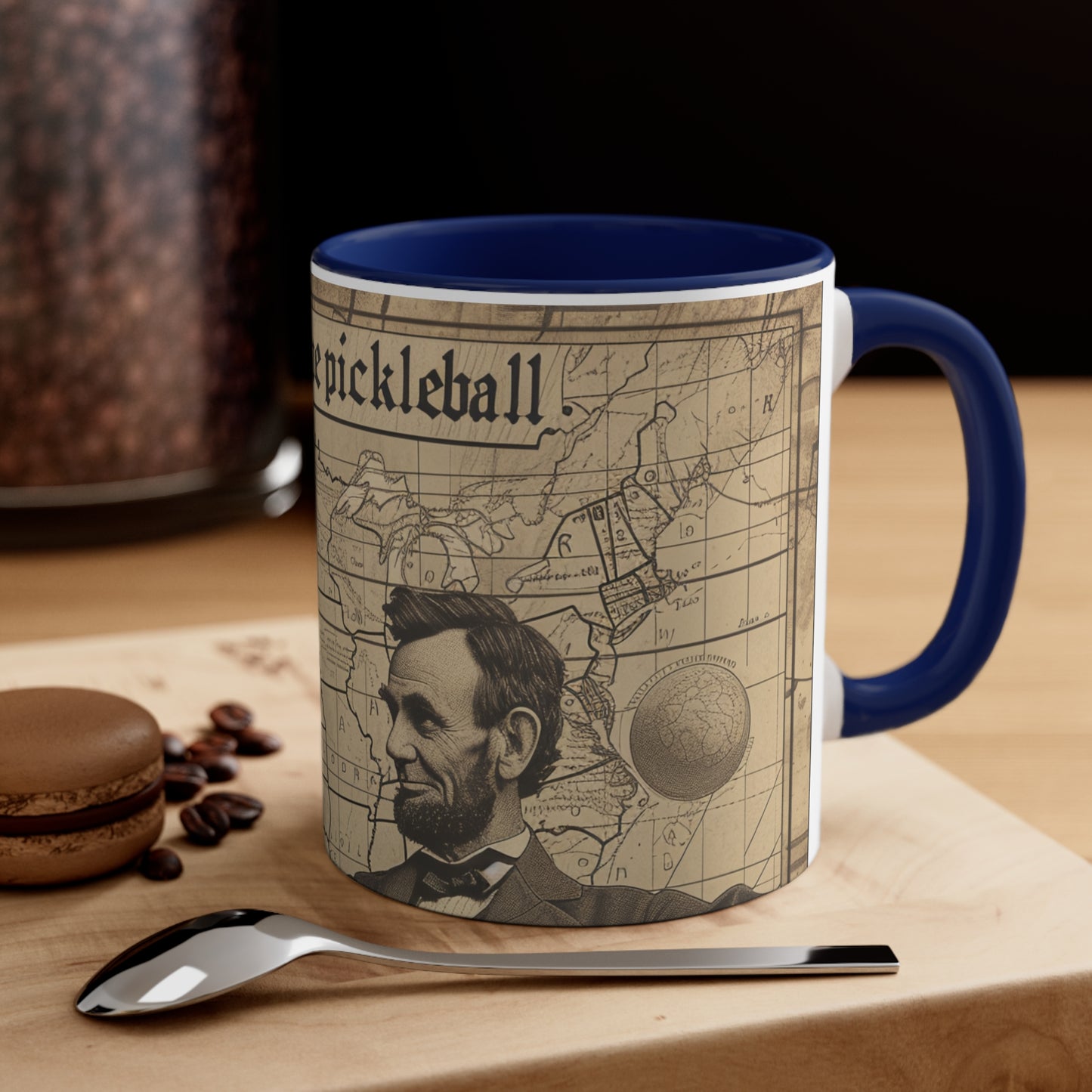 United We Pickleball Accent Coffee Mug