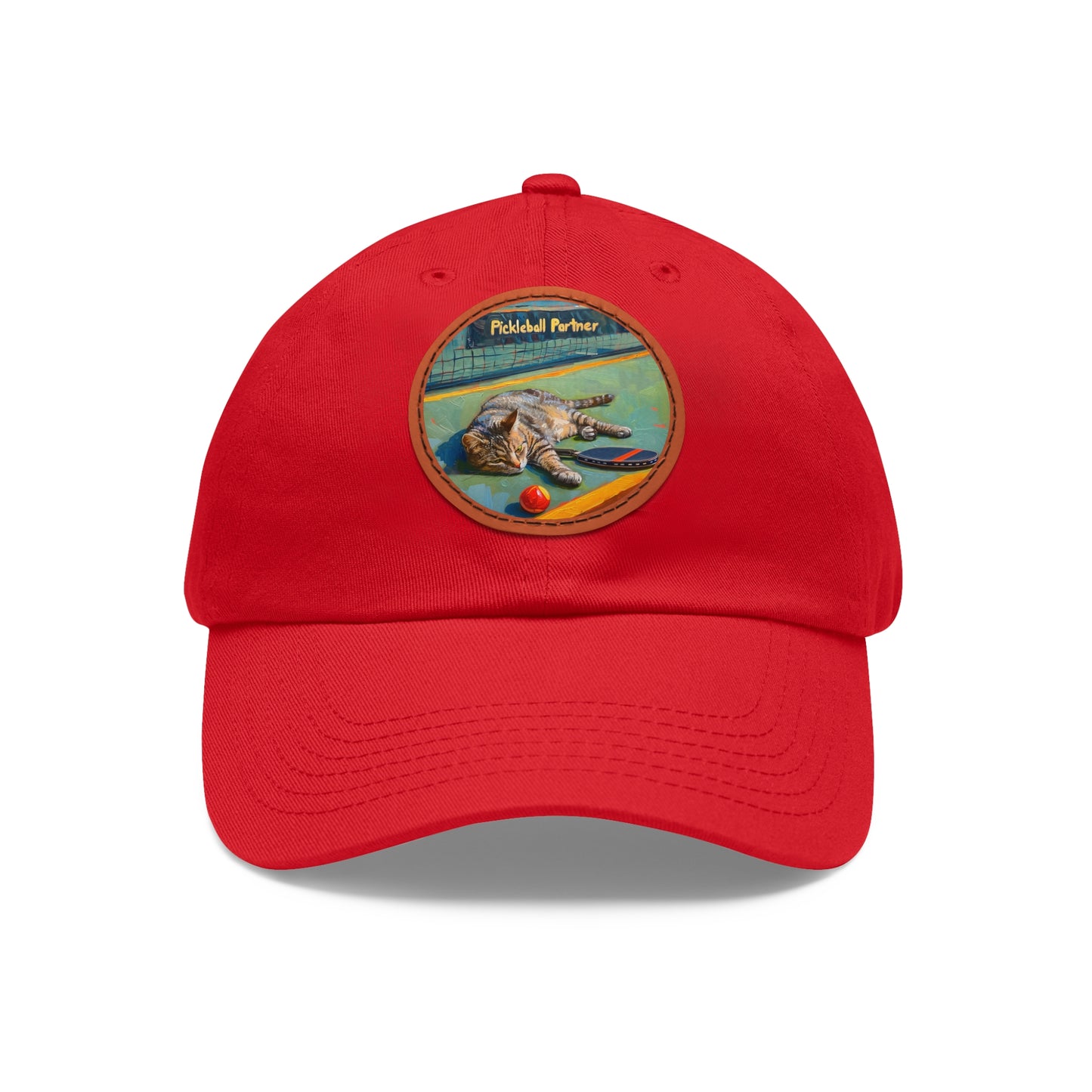 Court Conqueror Cat Leather Patch Hat