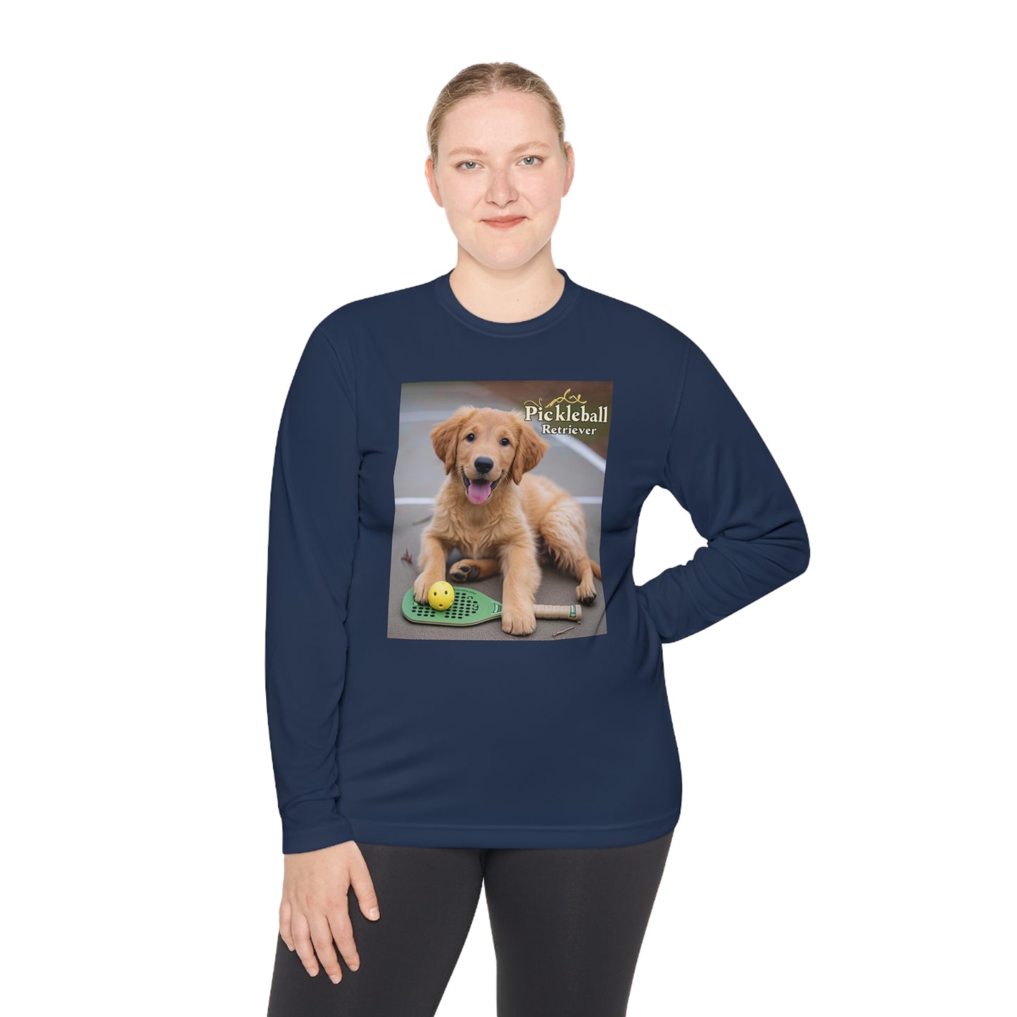 Pickleball Pup Partner – Unisex UV Protective Pickleball Long Sleeve Tee