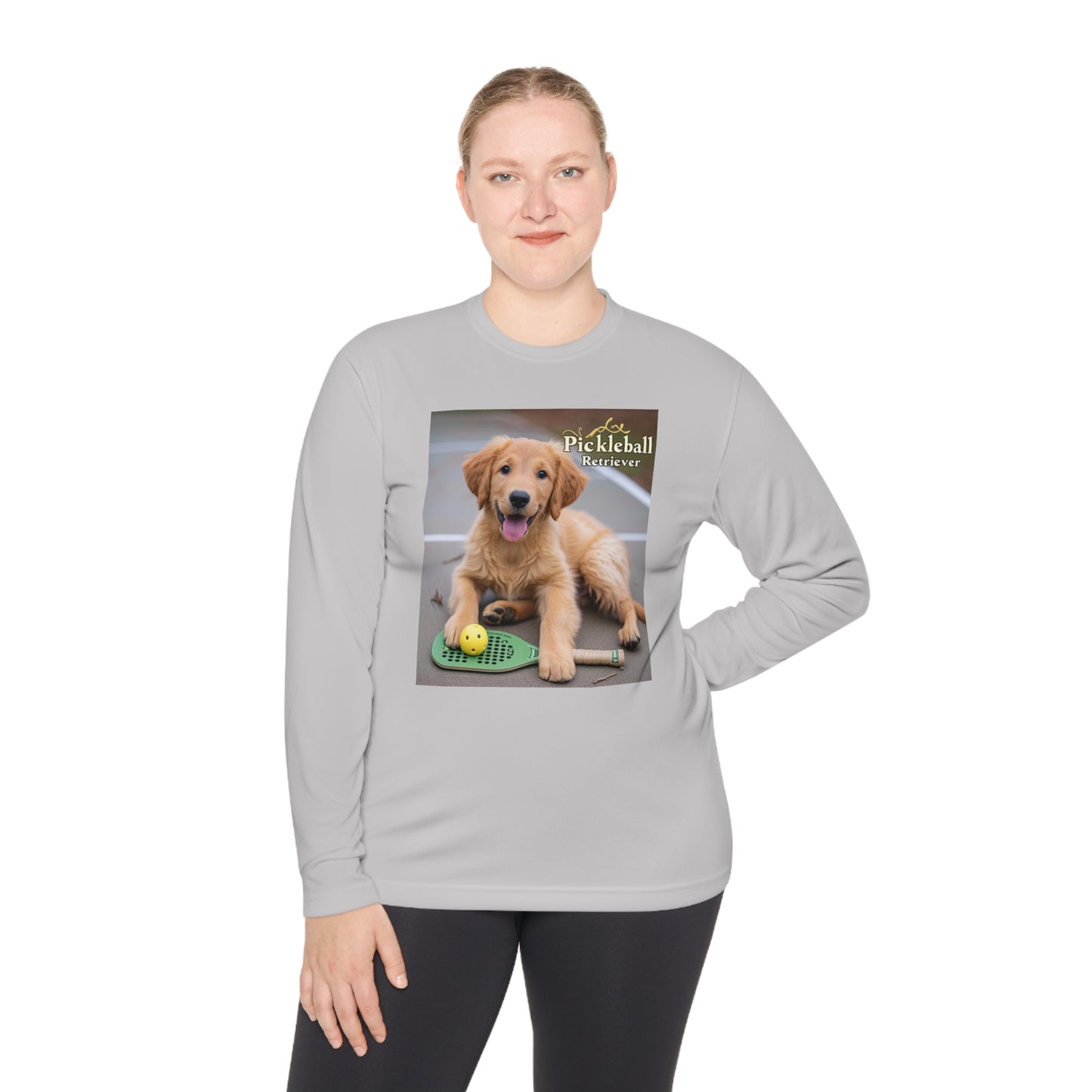 Pickleball Pup Partner – Unisex UV Protective Pickleball Long Sleeve Tee