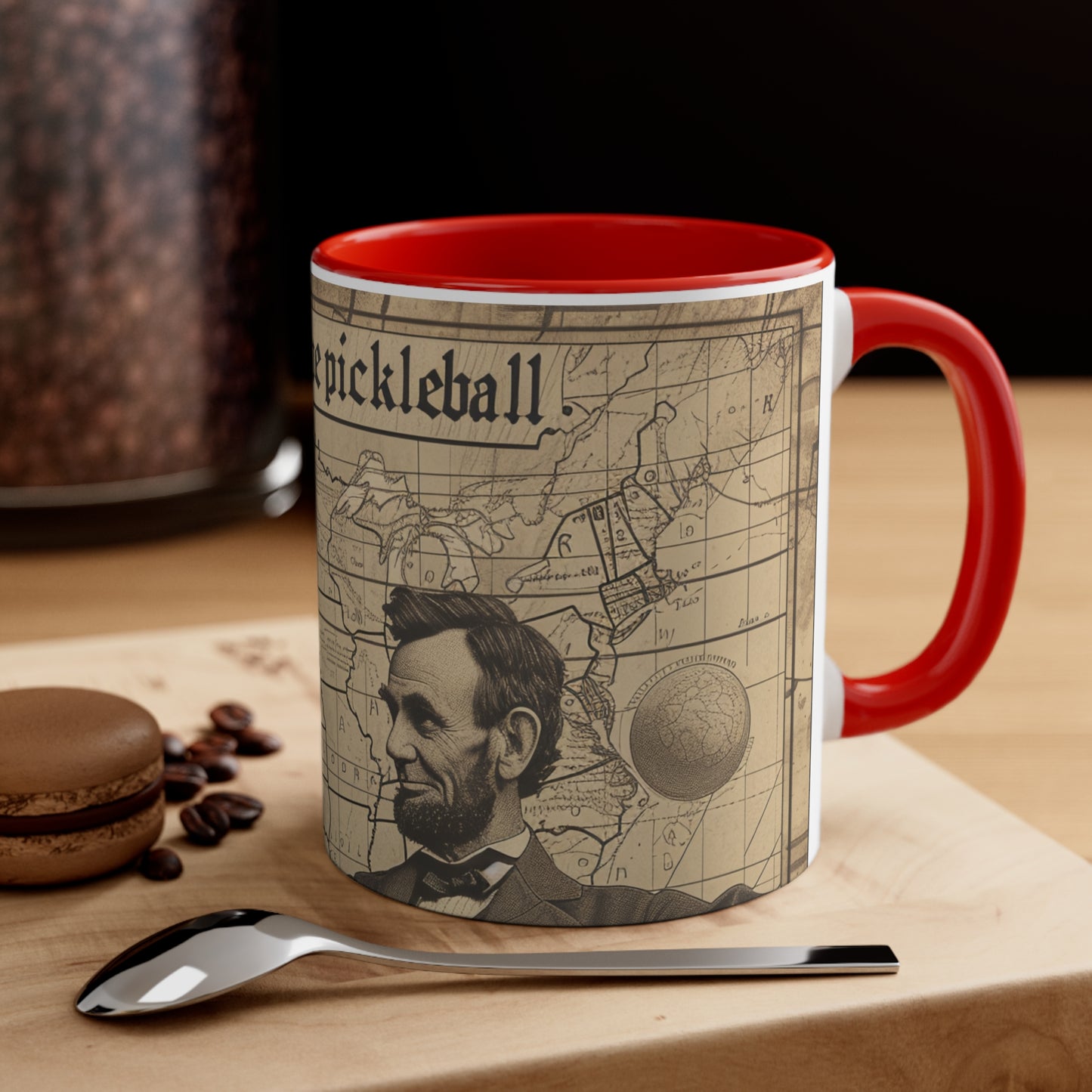 United We Pickleball Accent Coffee Mug