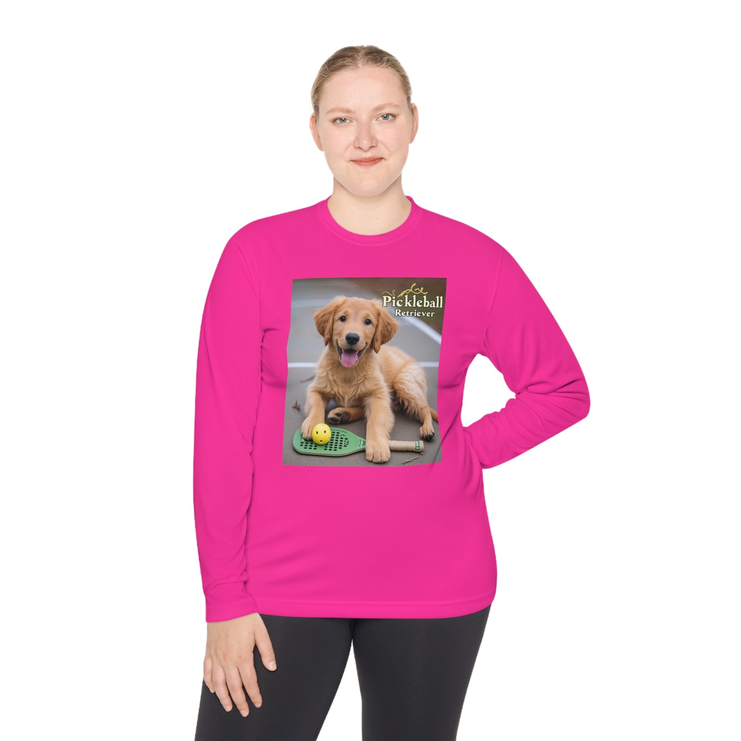 Pickleball Pup Partner – Unisex UV Protective Pickleball Long Sleeve Tee