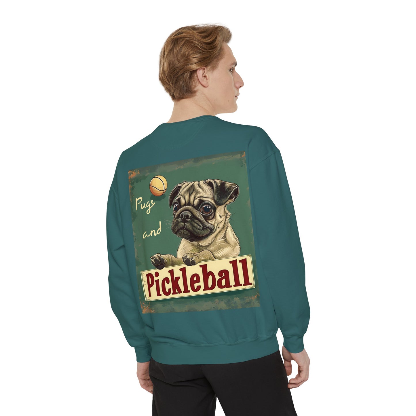 Classic Pugs and Pickleball – Unisex Cozy Pickleball Sweatshirt