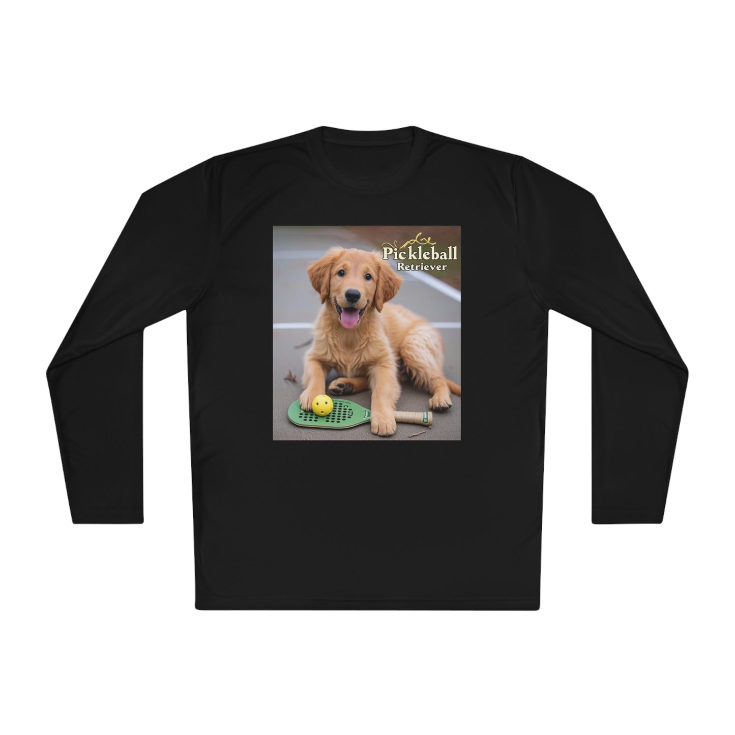 Pickleball Pup Partner – Unisex UV Protective Pickleball Long Sleeve Tee