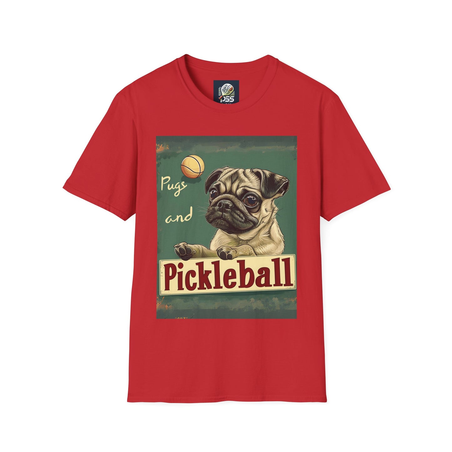 Pugs and Pickleball Comfort Tee – Unisex Soft-Style