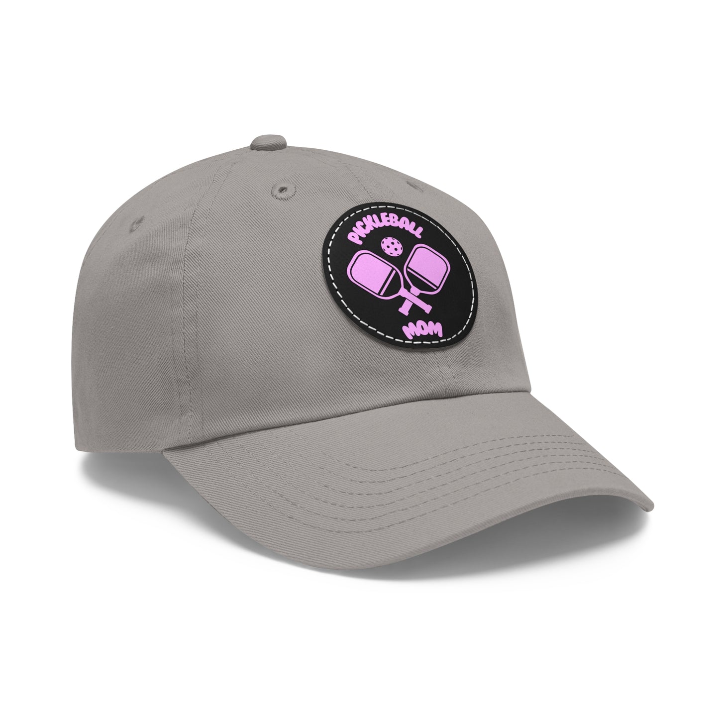 Pickleball Mom: Court Conqueror Leather Patch Hat