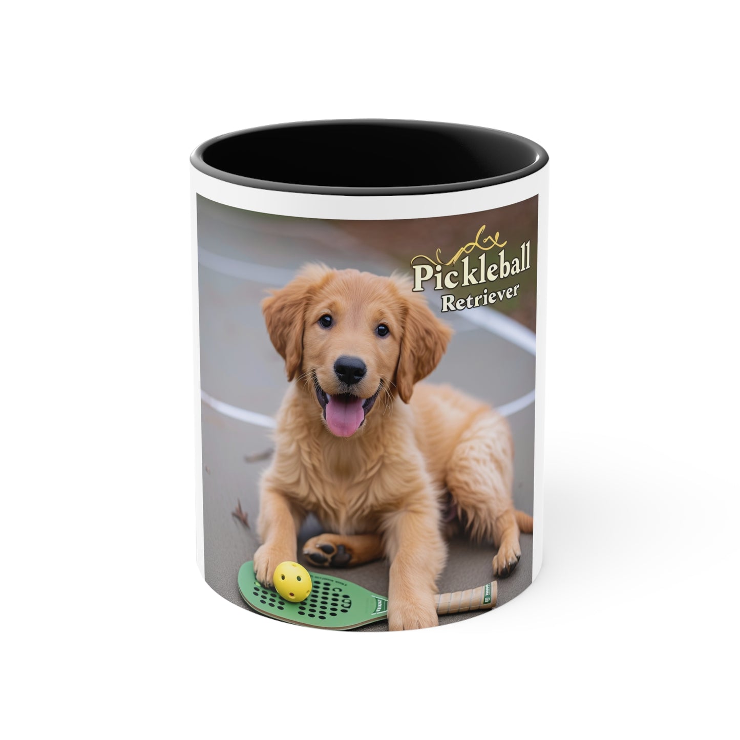 Pickleball Pup Partner – Accent Coffee Mug