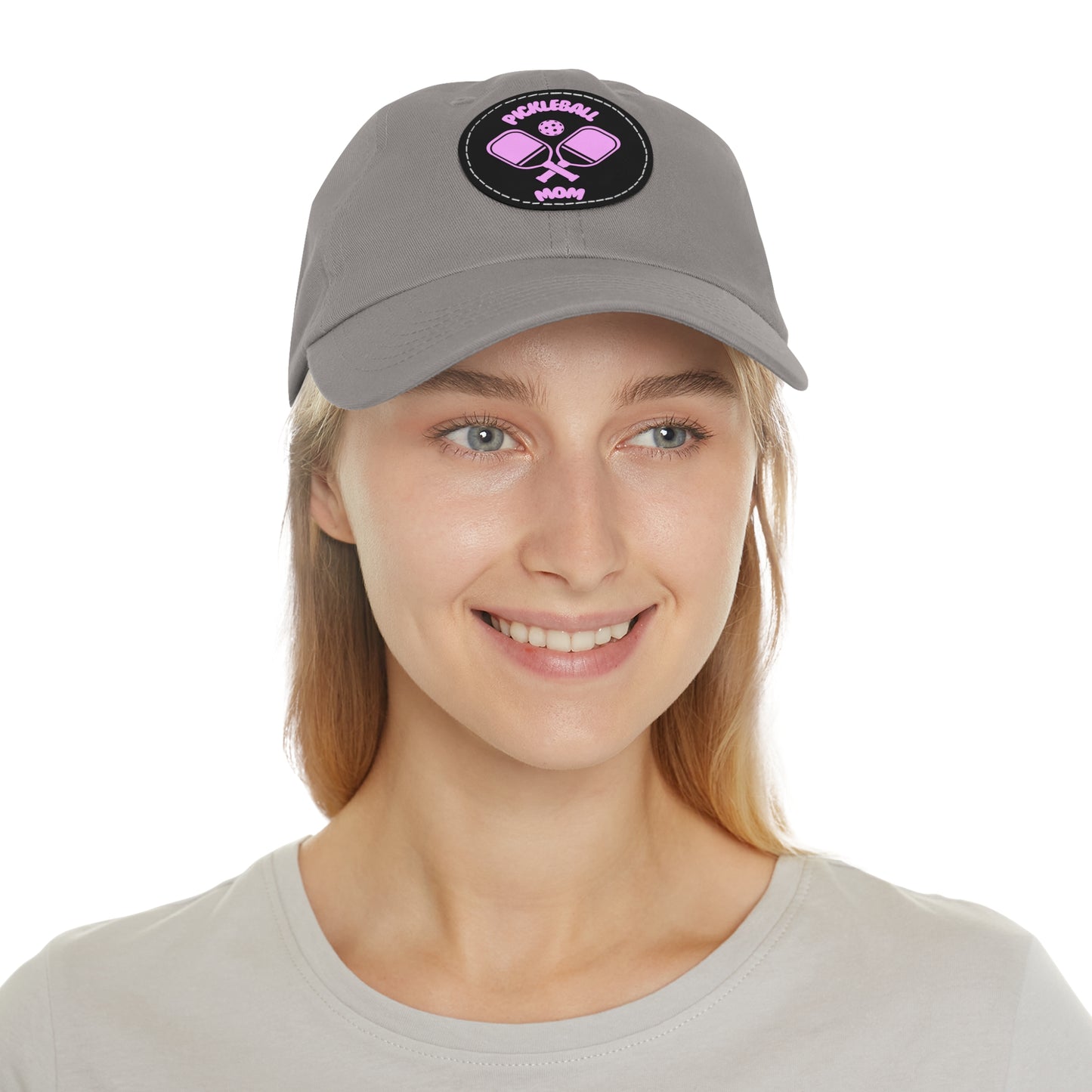 Pickleball Mom: Court Conqueror Leather Patch Hat