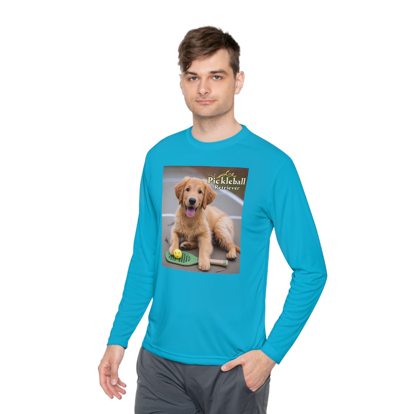 Pickleball Pup Partner – Unisex UV Protective Pickleball Long Sleeve Tee