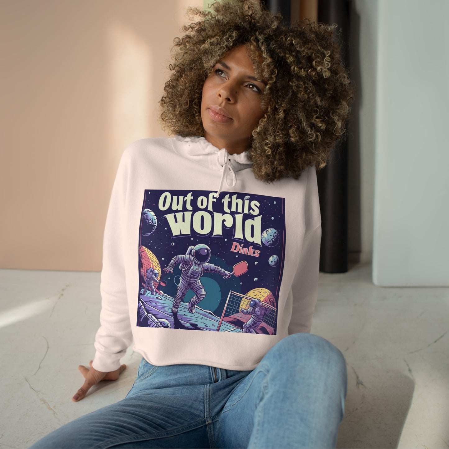 Galactic Game Point Crop Hoodie