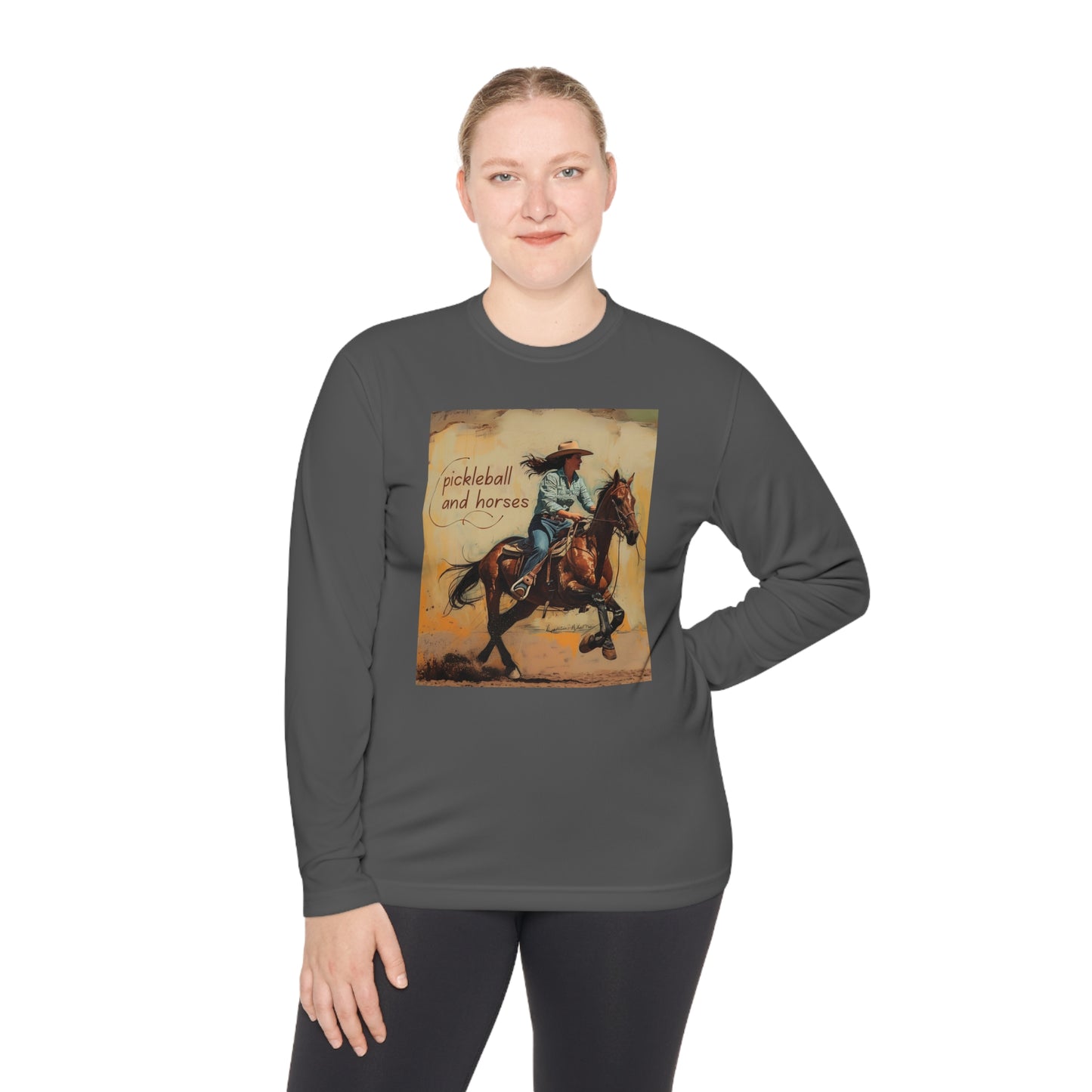 Pickleball and Horses– Unisex UV Protective Pickleball Long Sleeve Tee