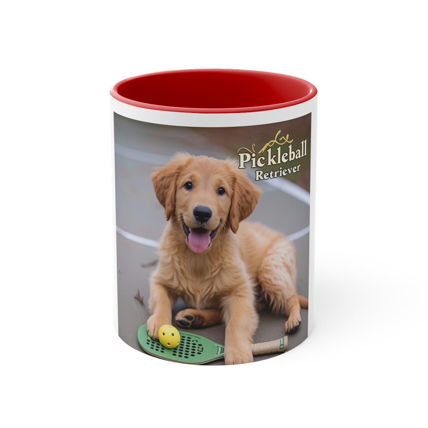 Pickleball Pup Partner – Accent Coffee Mug