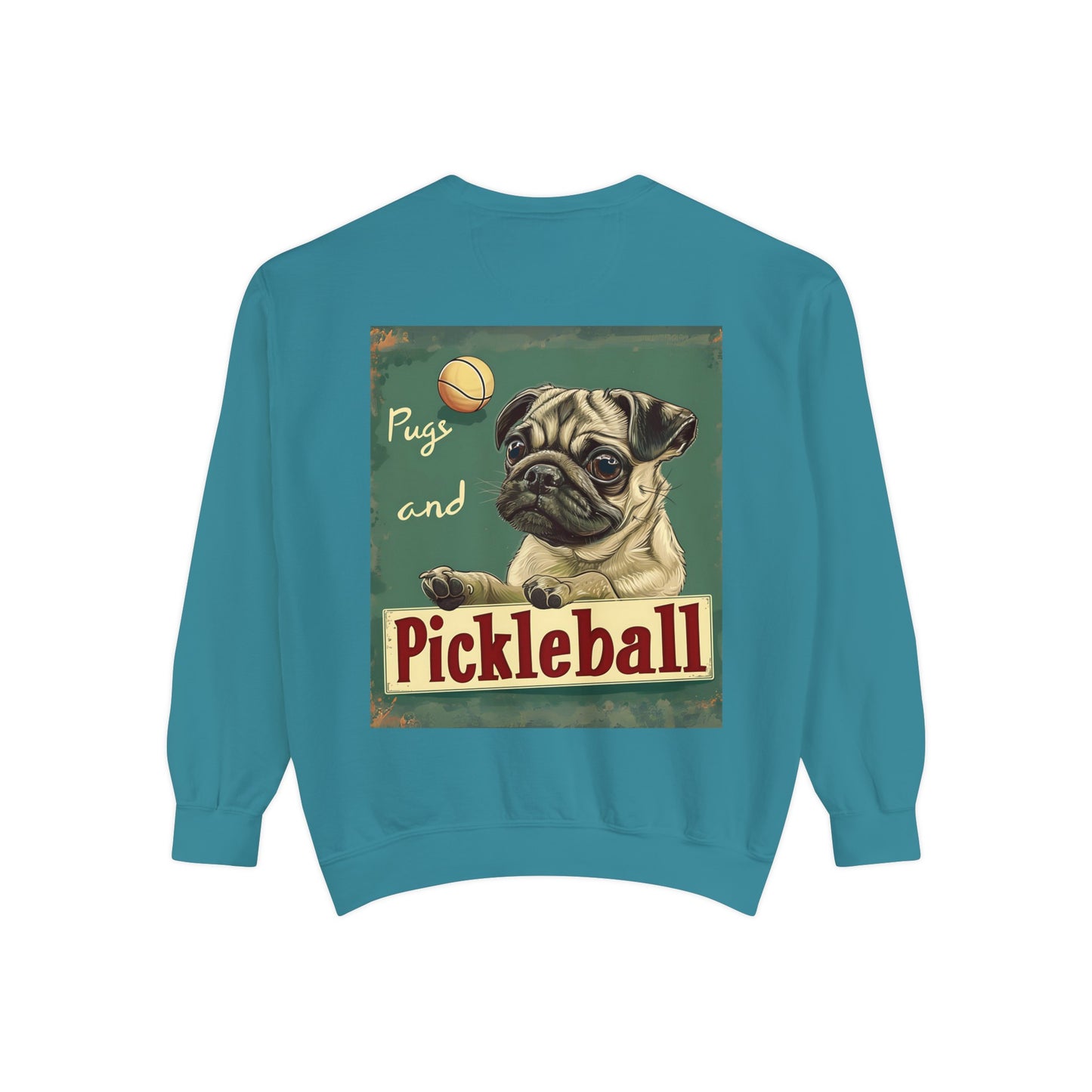 Classic Pugs and Pickleball – Unisex Cozy Pickleball Sweatshirt