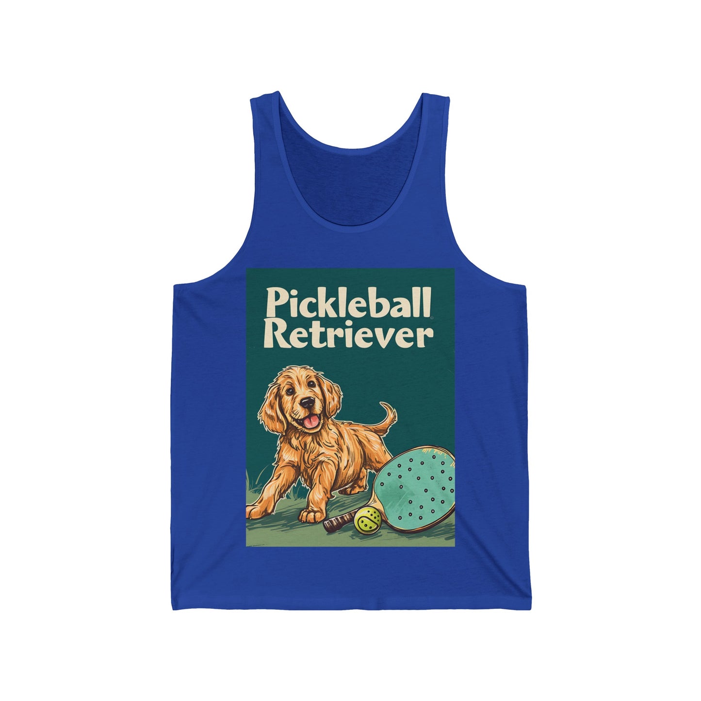 Pickleball Retriever Unisex Jersey Tank