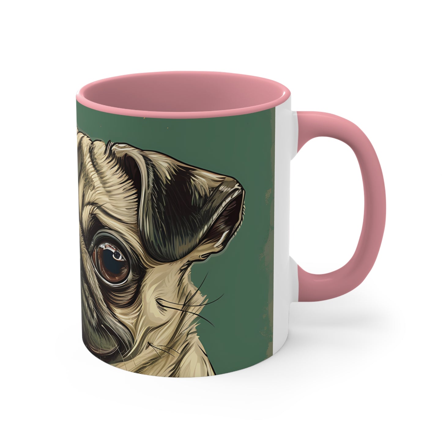 Pugs and Pickleball Accent Coffee Mug