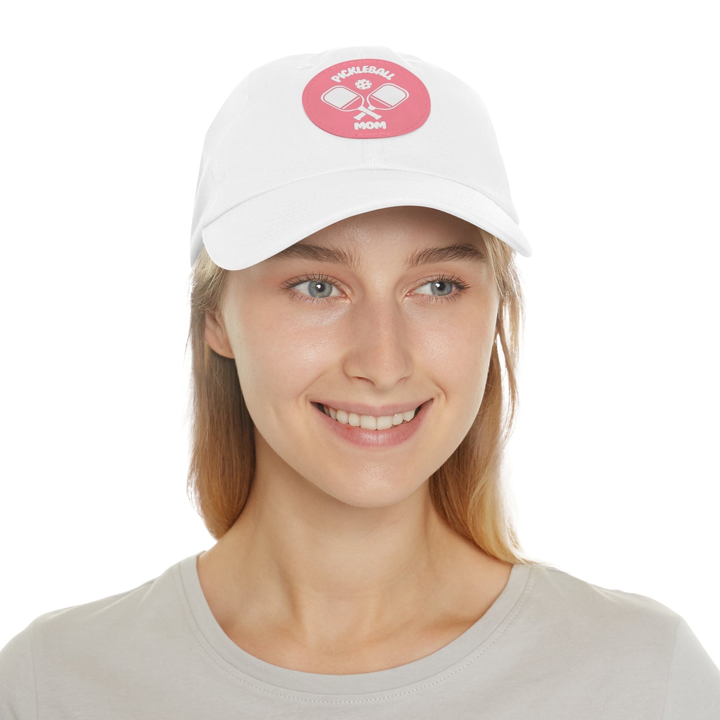 Pickleball Mom: Court Conqueror Leather Patch Hat