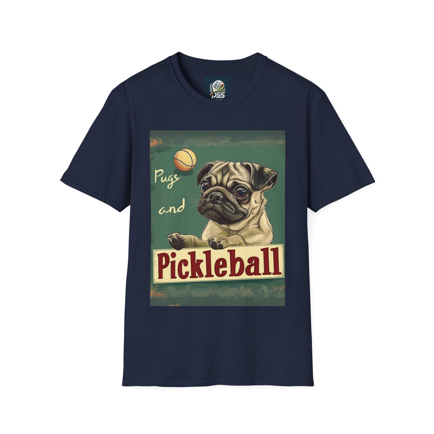 Pugs and Pickleball Comfort Tee – Unisex Soft-Style