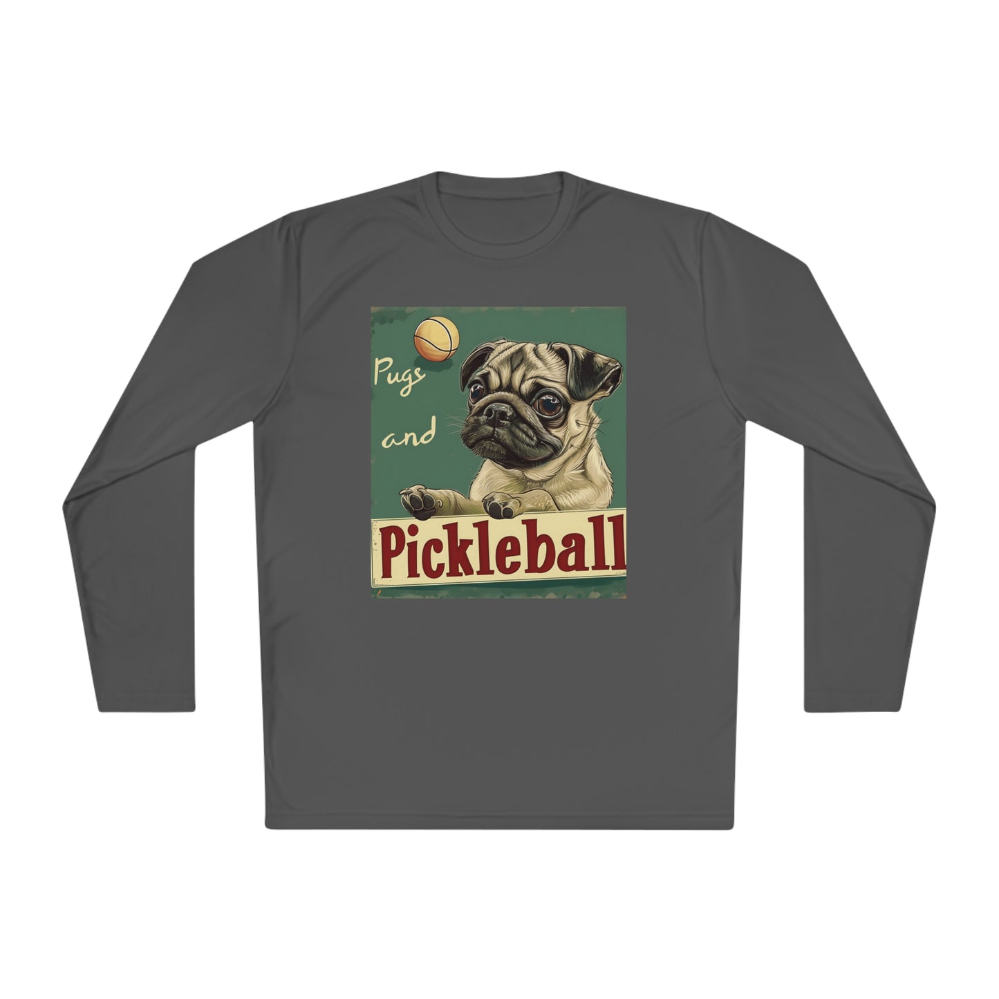 Pugs and Pickleball – Unisex UV Protective Pickleball Long Sleeve Tee