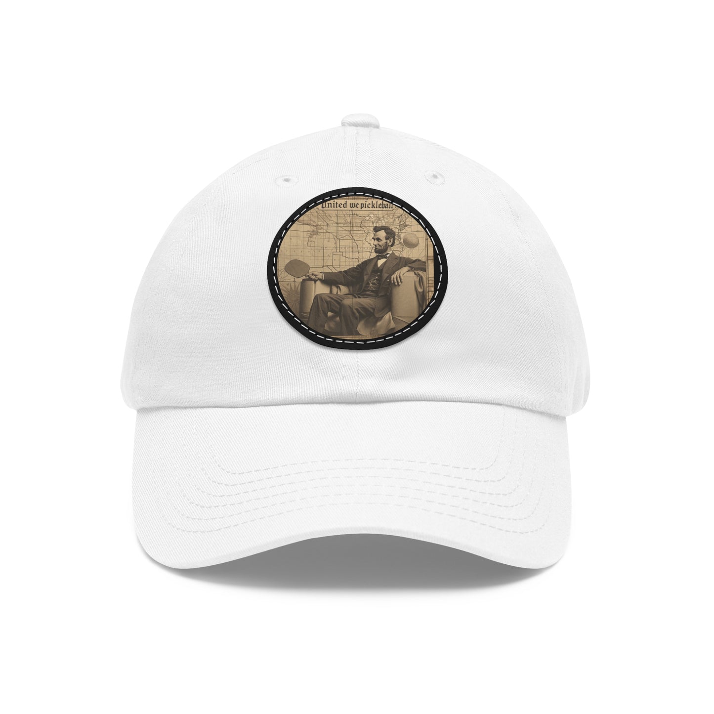 United We Pickleball Leather Patch Hat