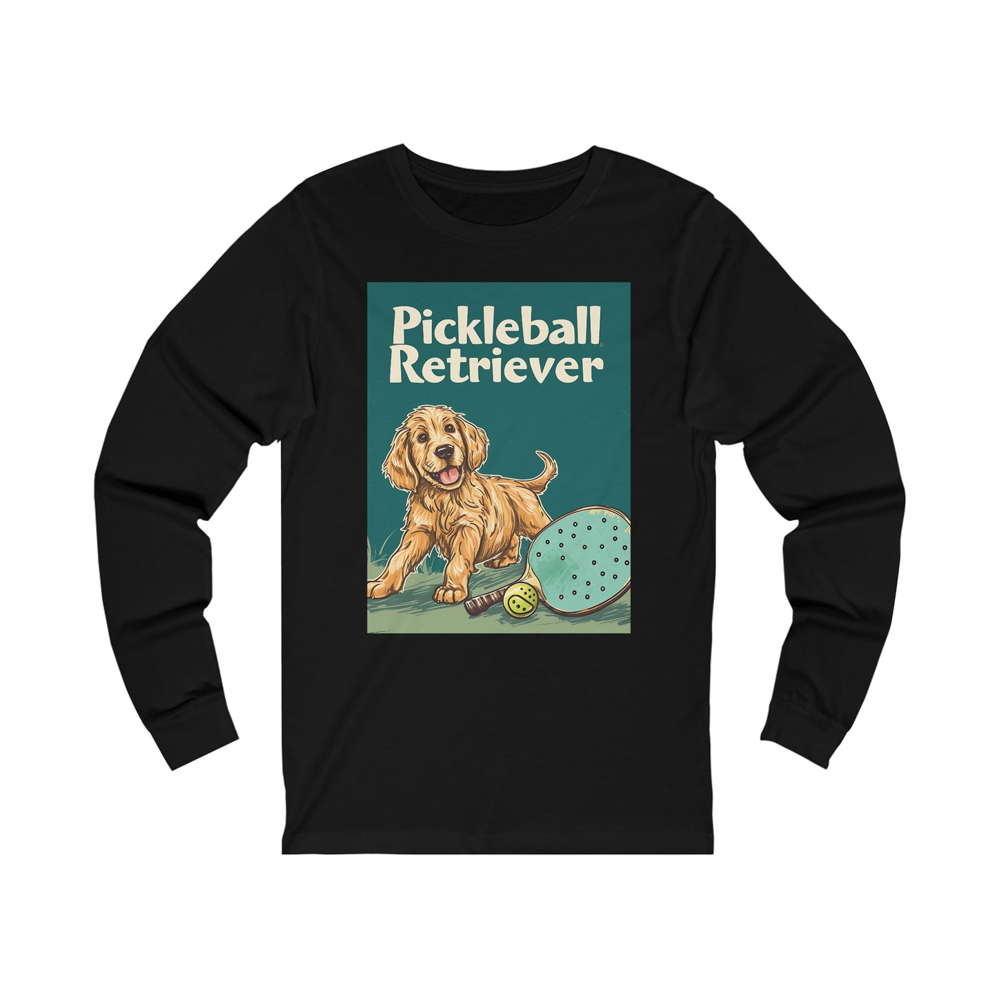 Pickleball Retriever Adventure – Unisex Long Sleeve Pickleball Tee