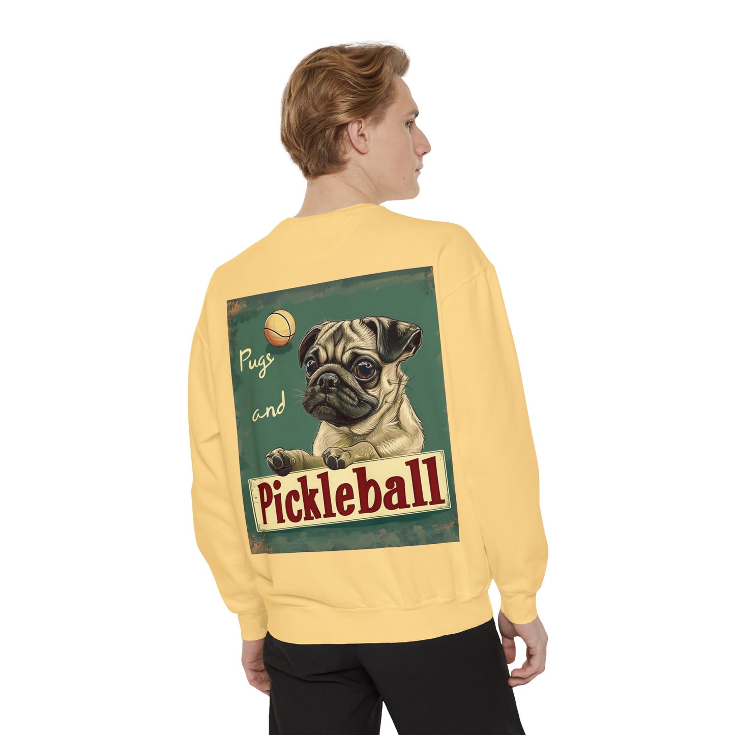 Classic Pugs and Pickleball – Unisex Cozy Pickleball Sweatshirt