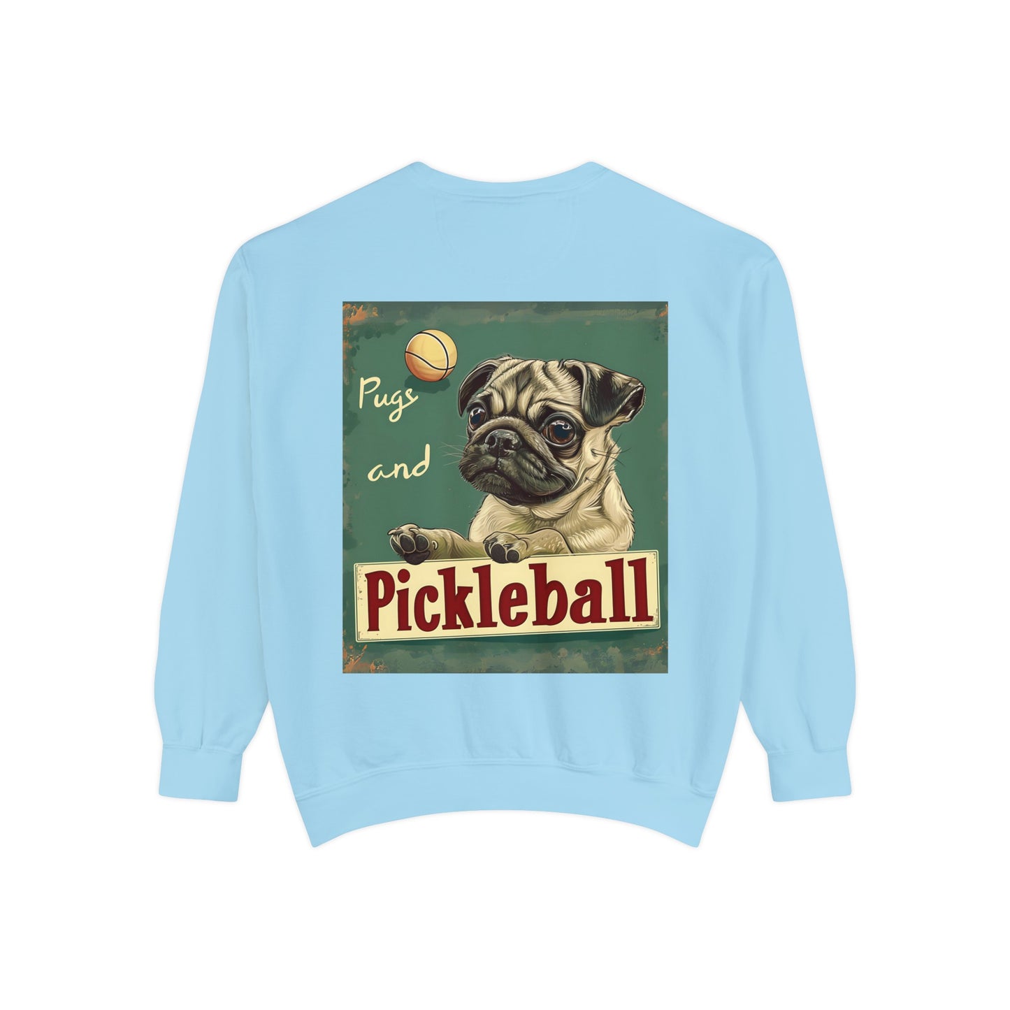 Classic Pugs and Pickleball – Unisex Cozy Pickleball Sweatshirt