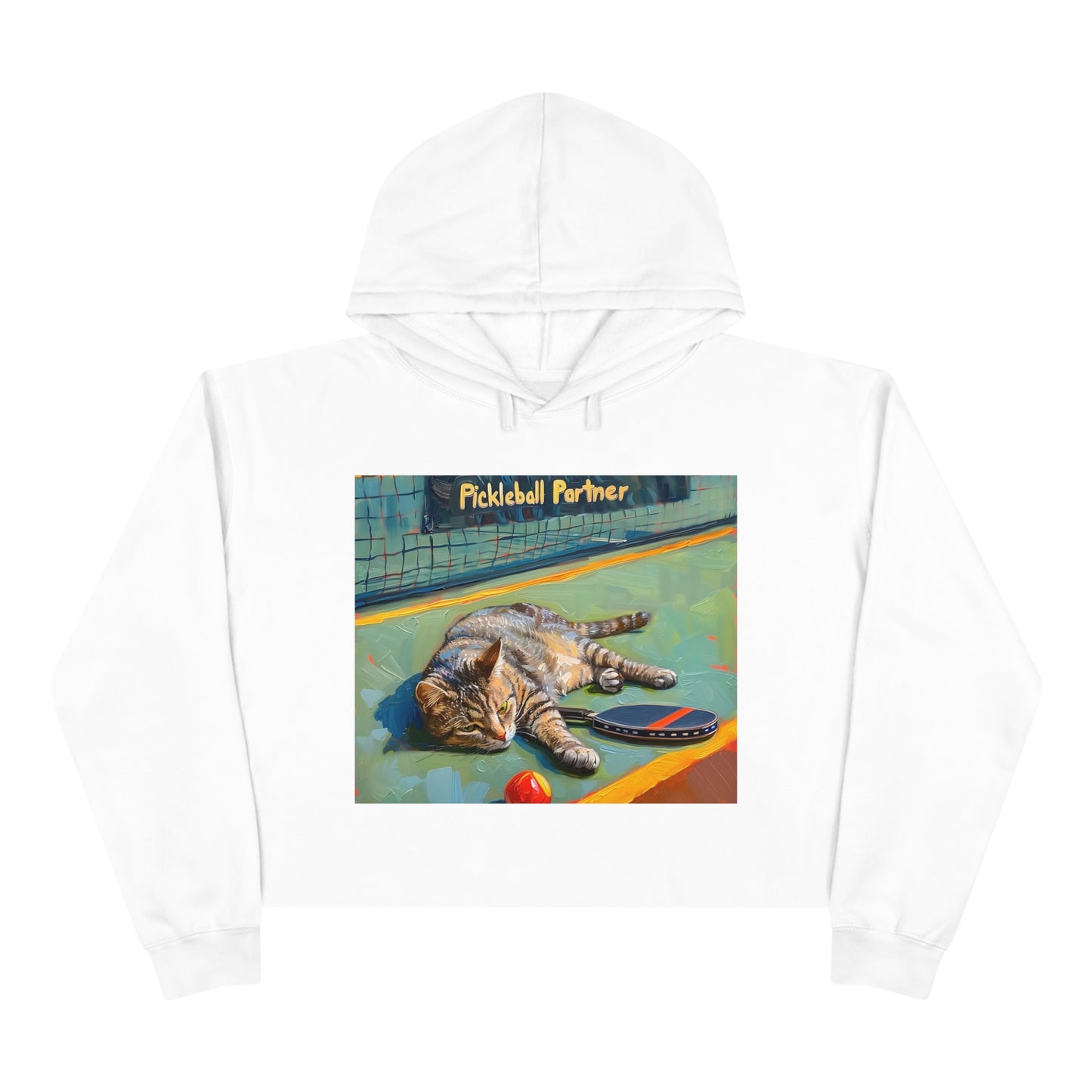 Pickleball Purrfection – Crop Hoodie