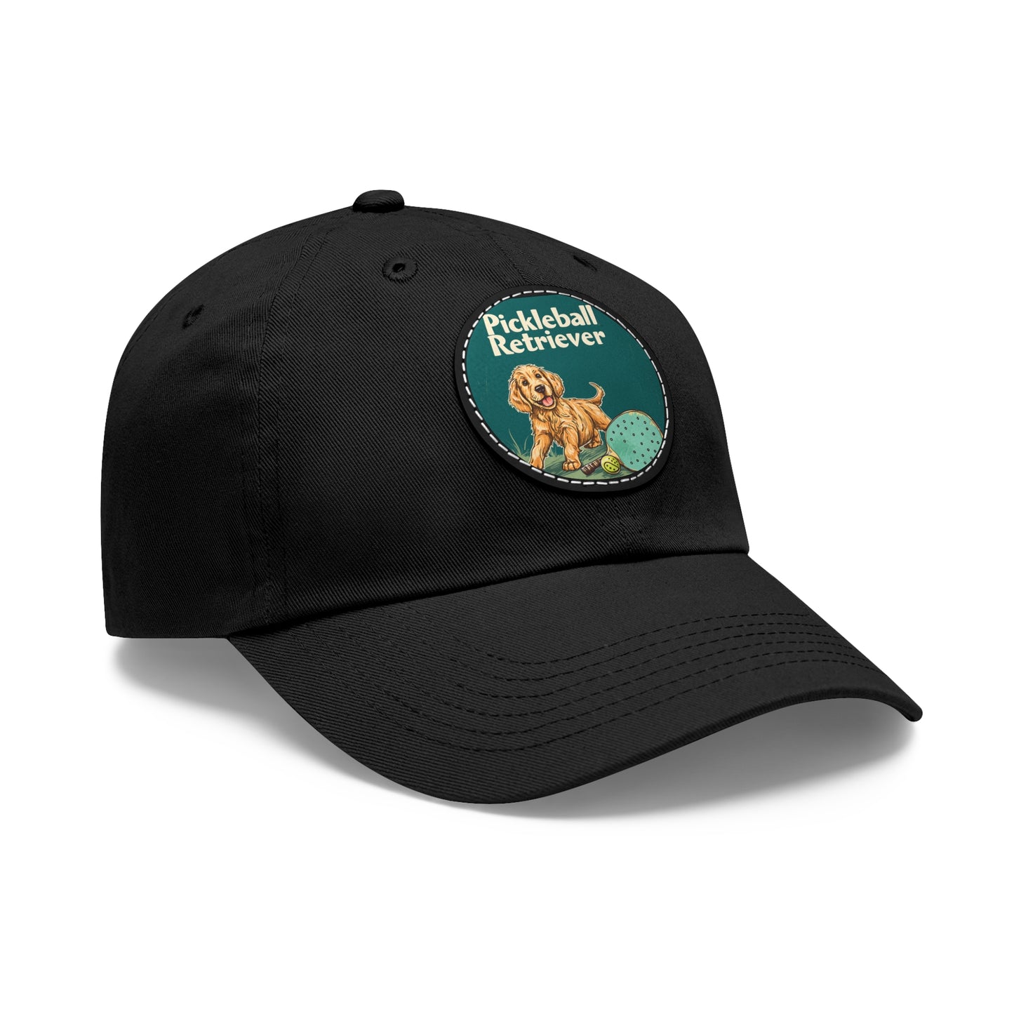 Pickleball Retriever Leather Patch Hat