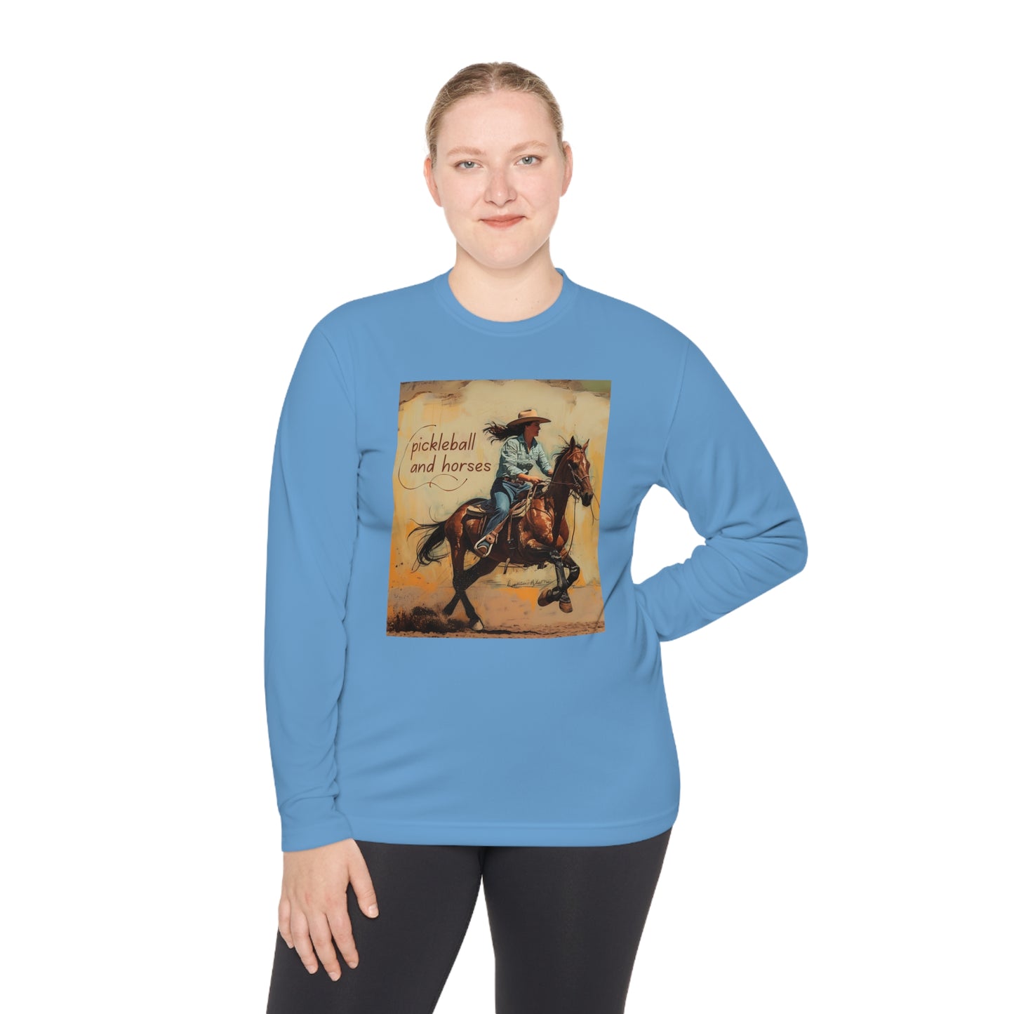 Pickleball and Horses– Unisex UV Protective Pickleball Long Sleeve Tee