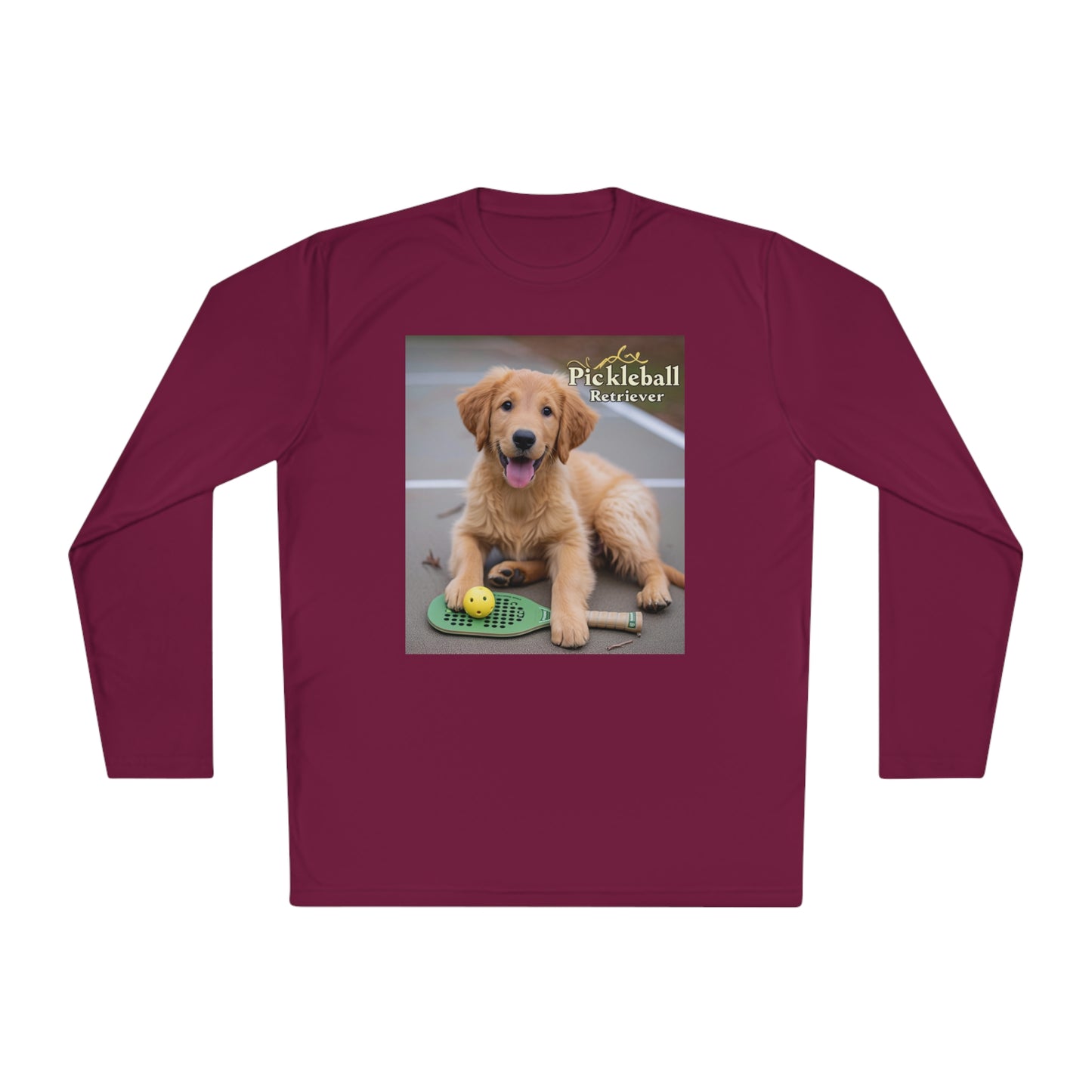 Pickleball Pup Partner – Unisex UV Protective Pickleball Long Sleeve Tee