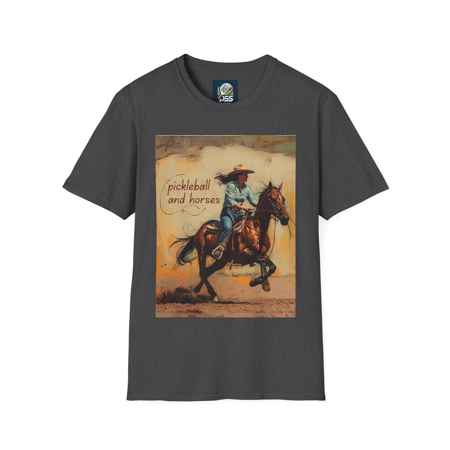 Pickleball and Horses Comfort Tee – Unisex Soft-Style