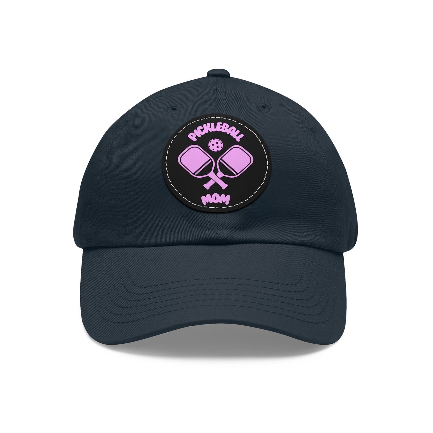 Pickleball Mom: Court Conqueror Leather Patch Hat