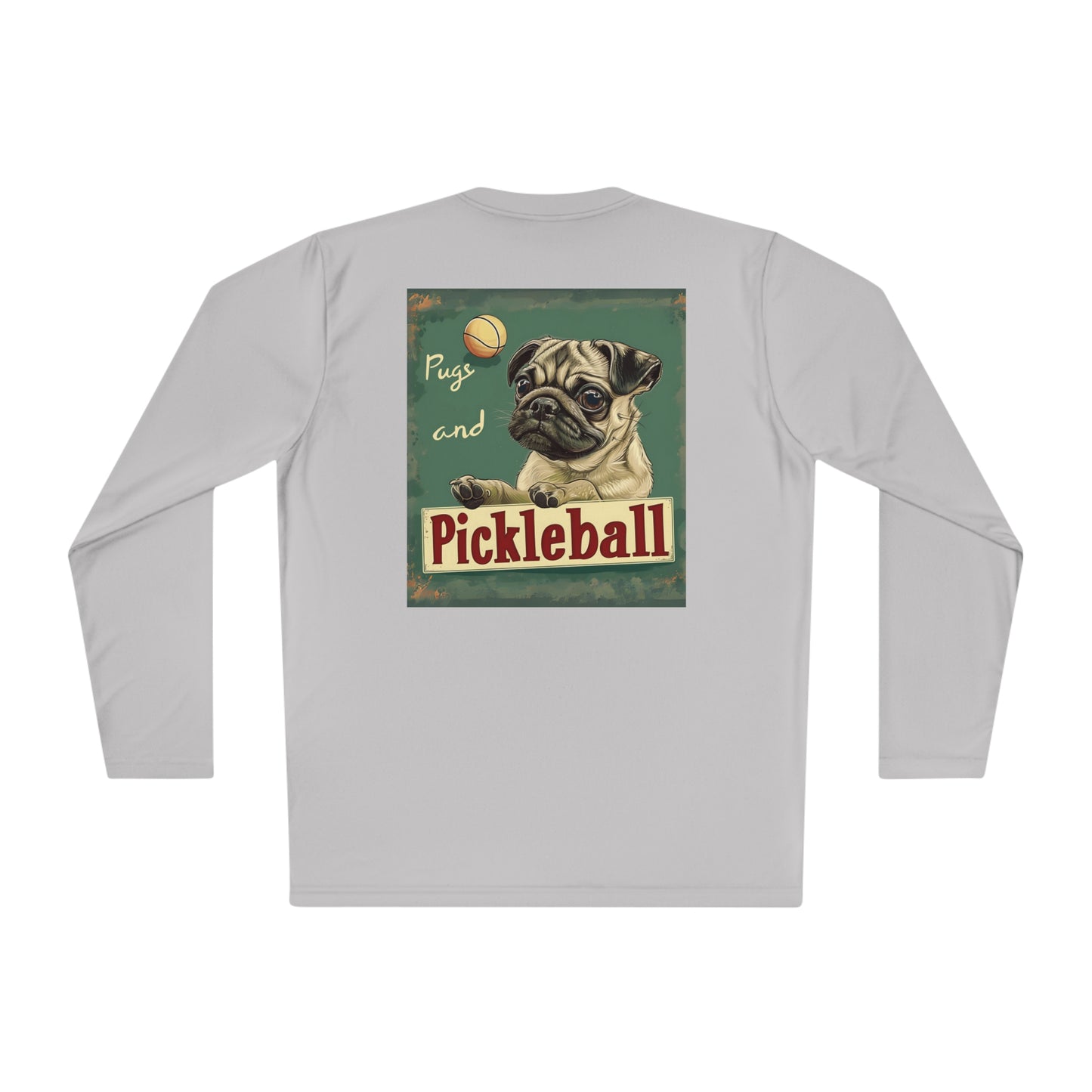 Classic Pugs and Pickleball – Unisex UV Protective Pickleball Long Sleeve Tee